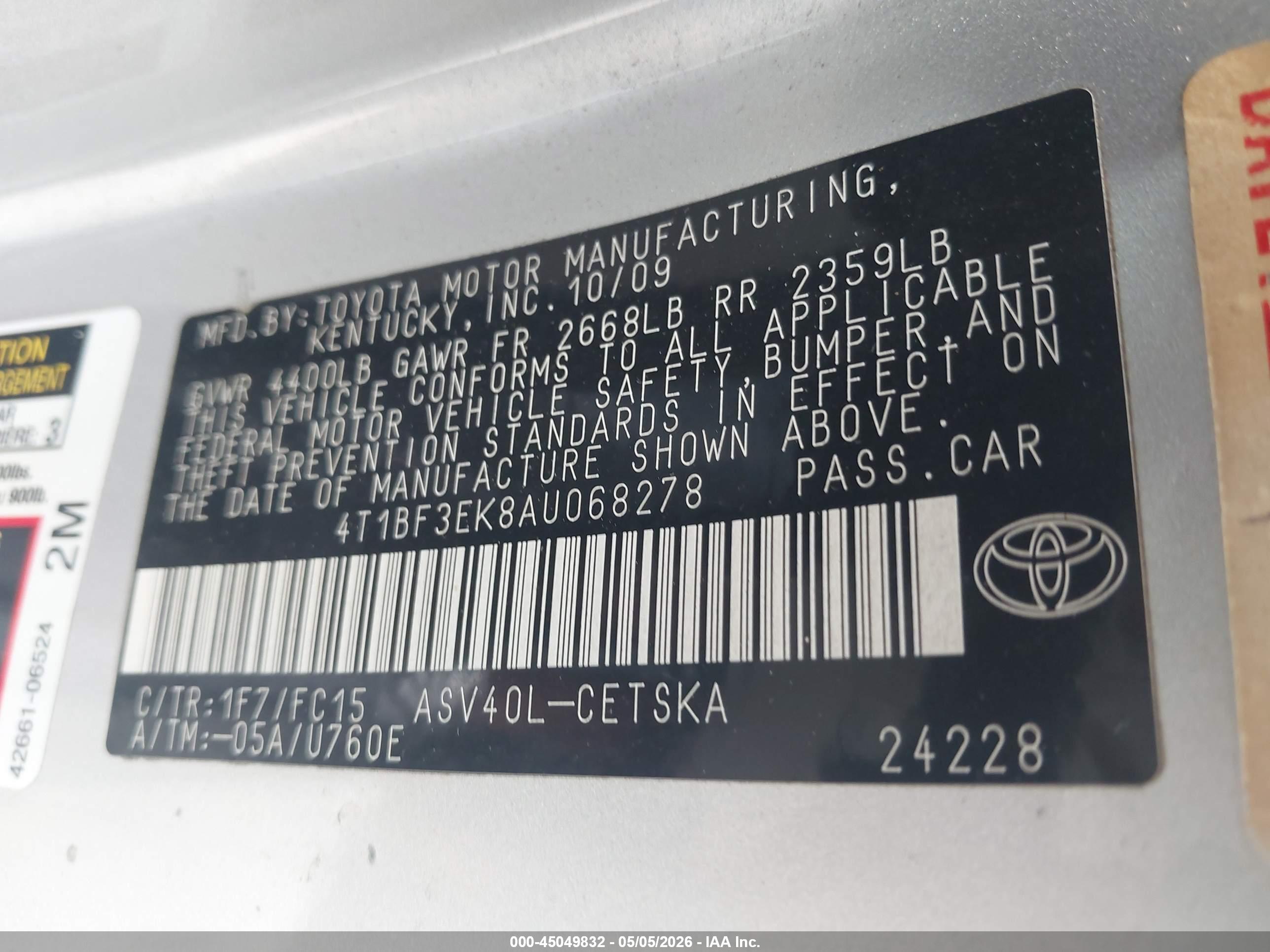 TOYOTA CAMRY image 9