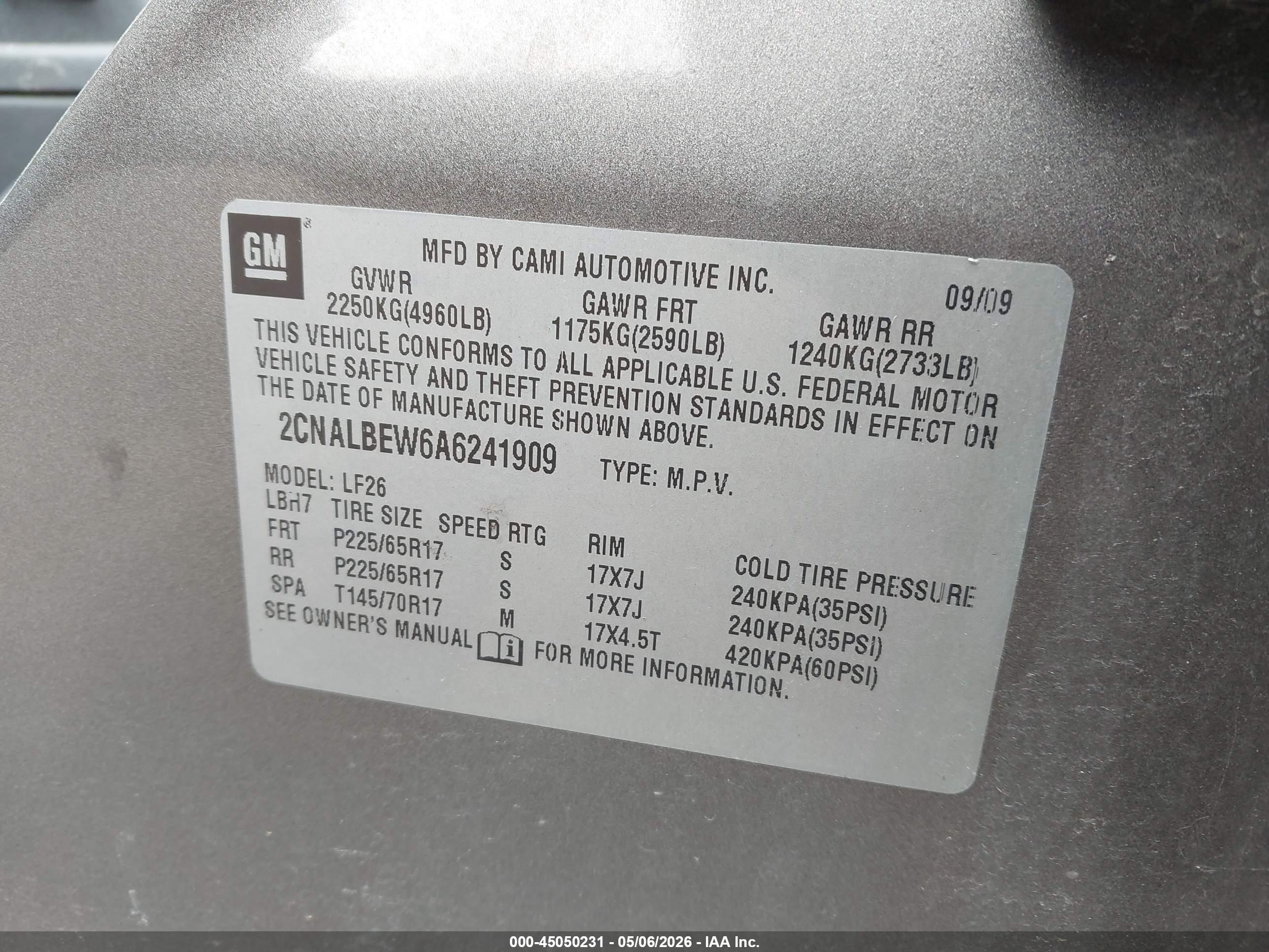 CHEVROLET EQUINOX image 9