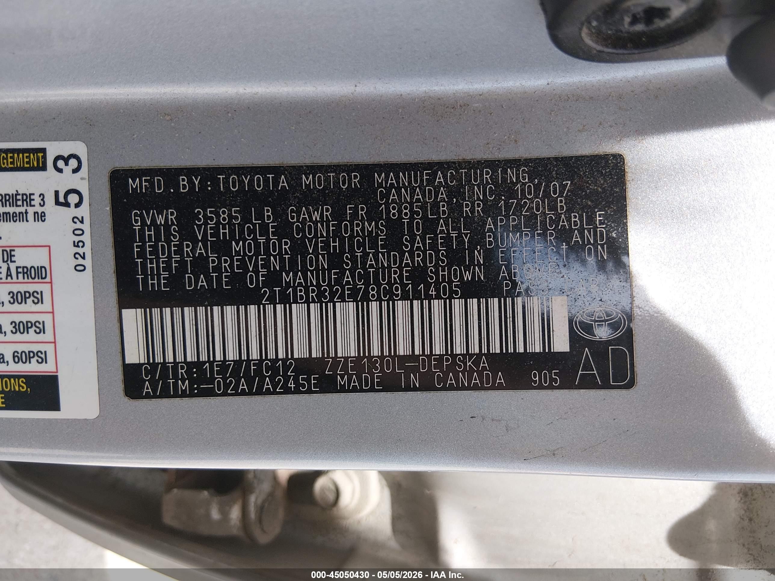 TOYOTA COROLLA image 9