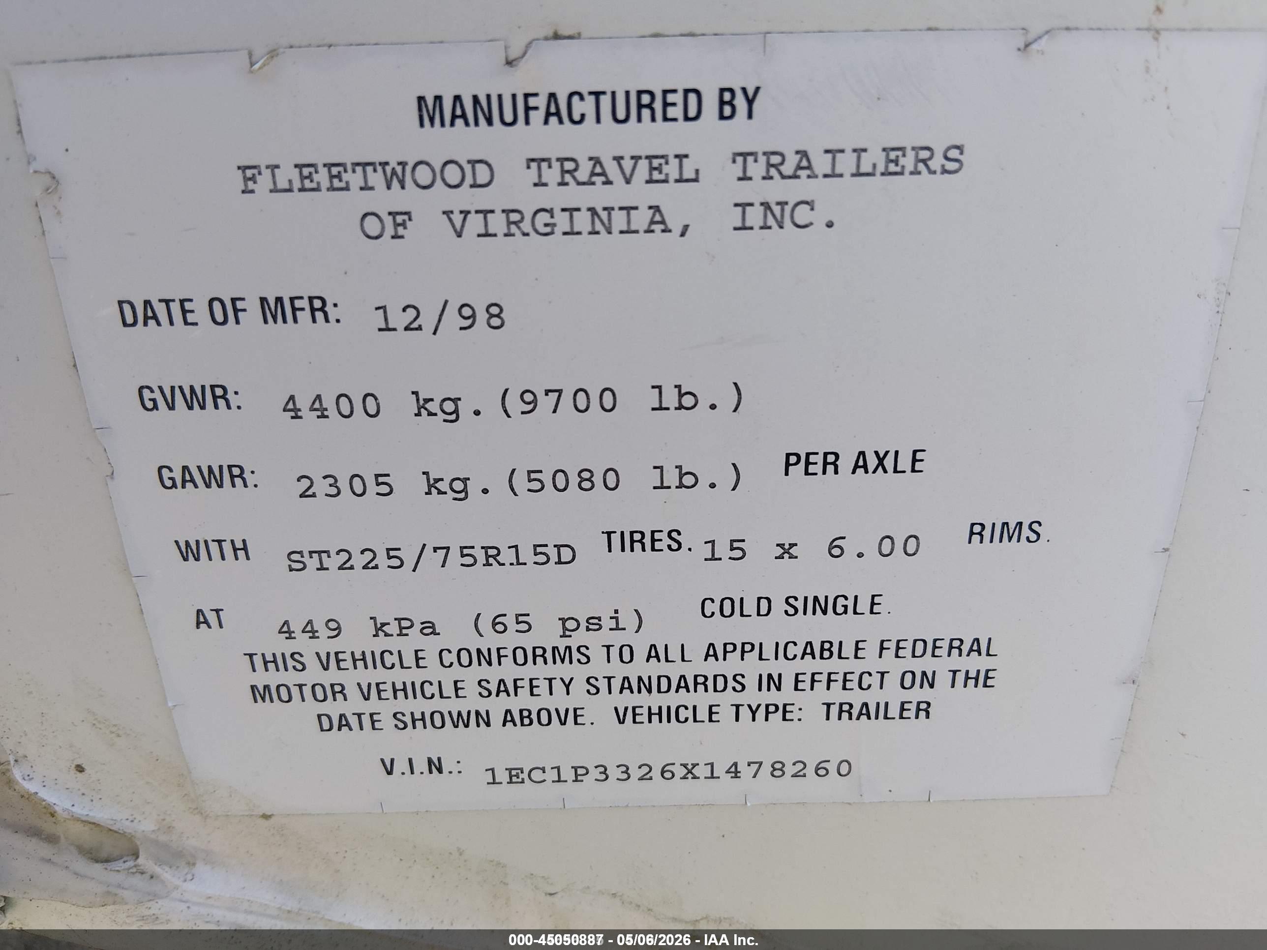 FLEETWOOD PROWLER image 9