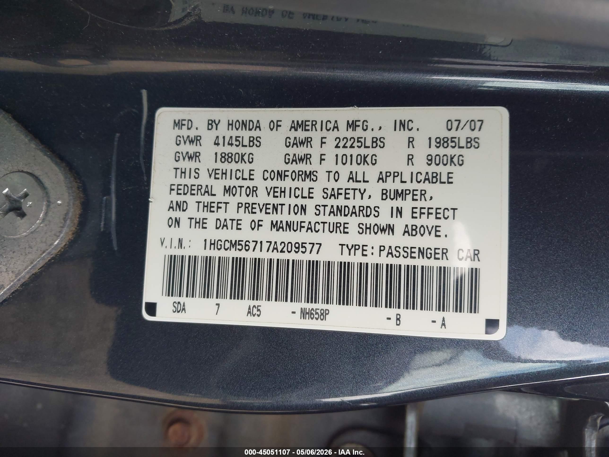 HONDA ACCORD image 9