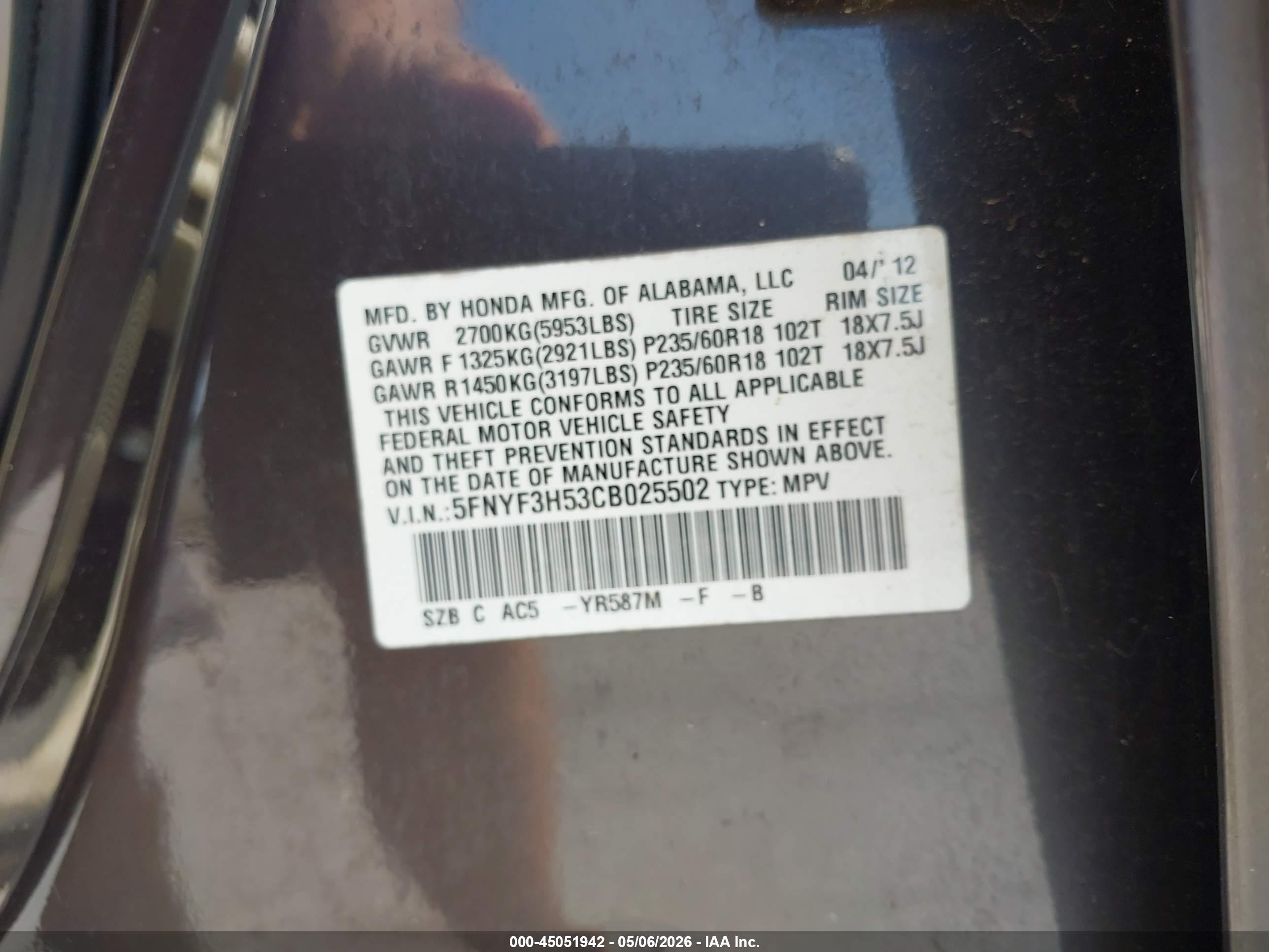 HONDA PILOT image 9