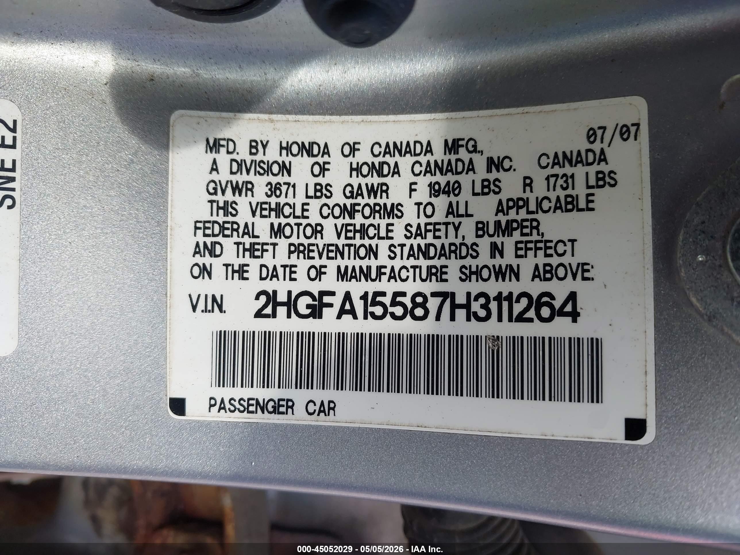 HONDA CIVIC image 9
