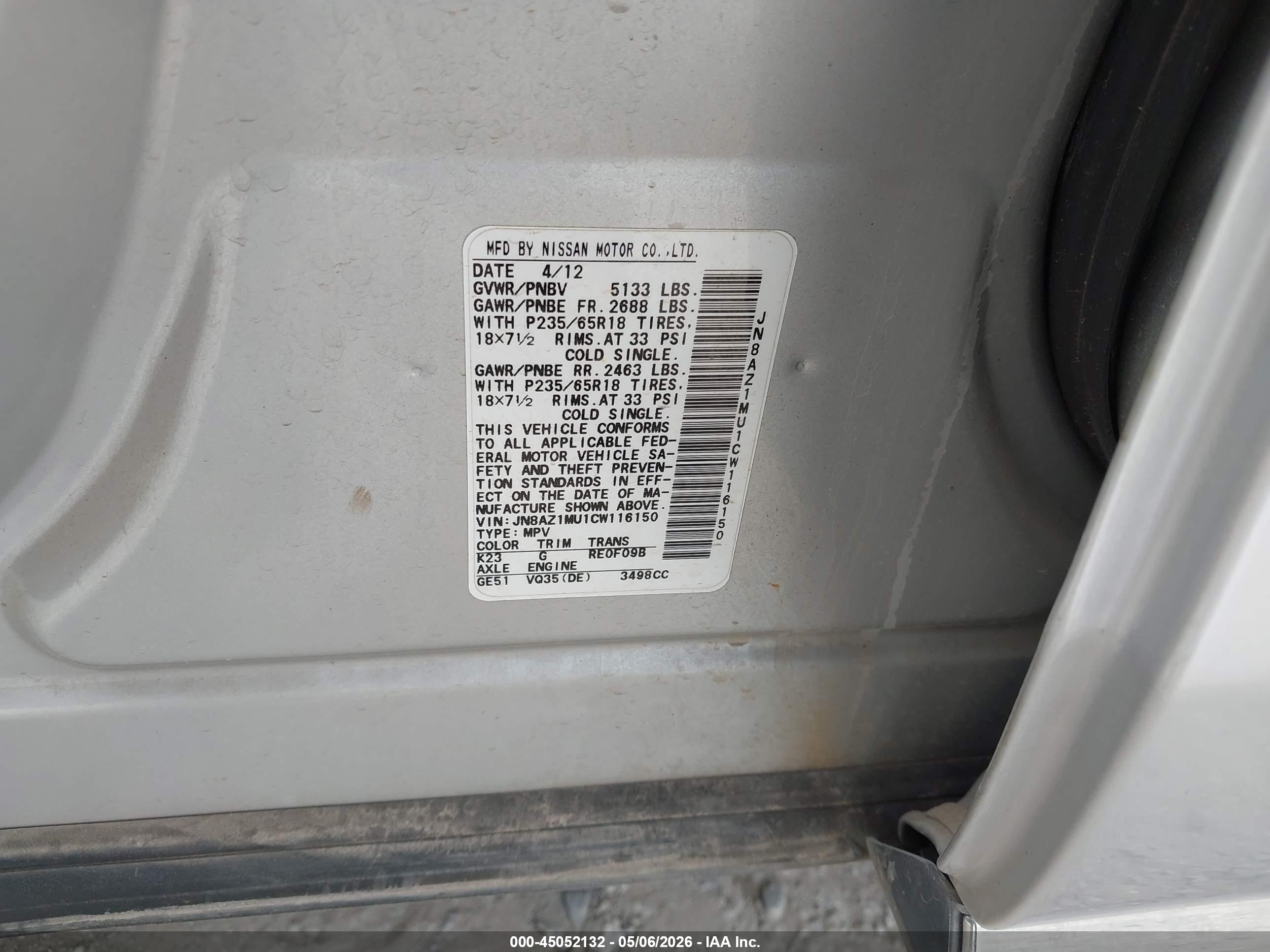 NISSAN MURANO image 9