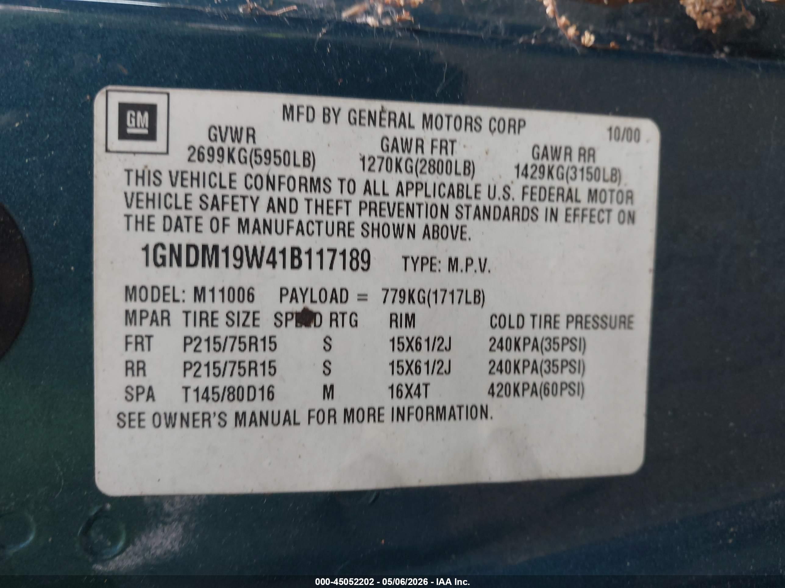 CHEVROLET ASTRO image 9