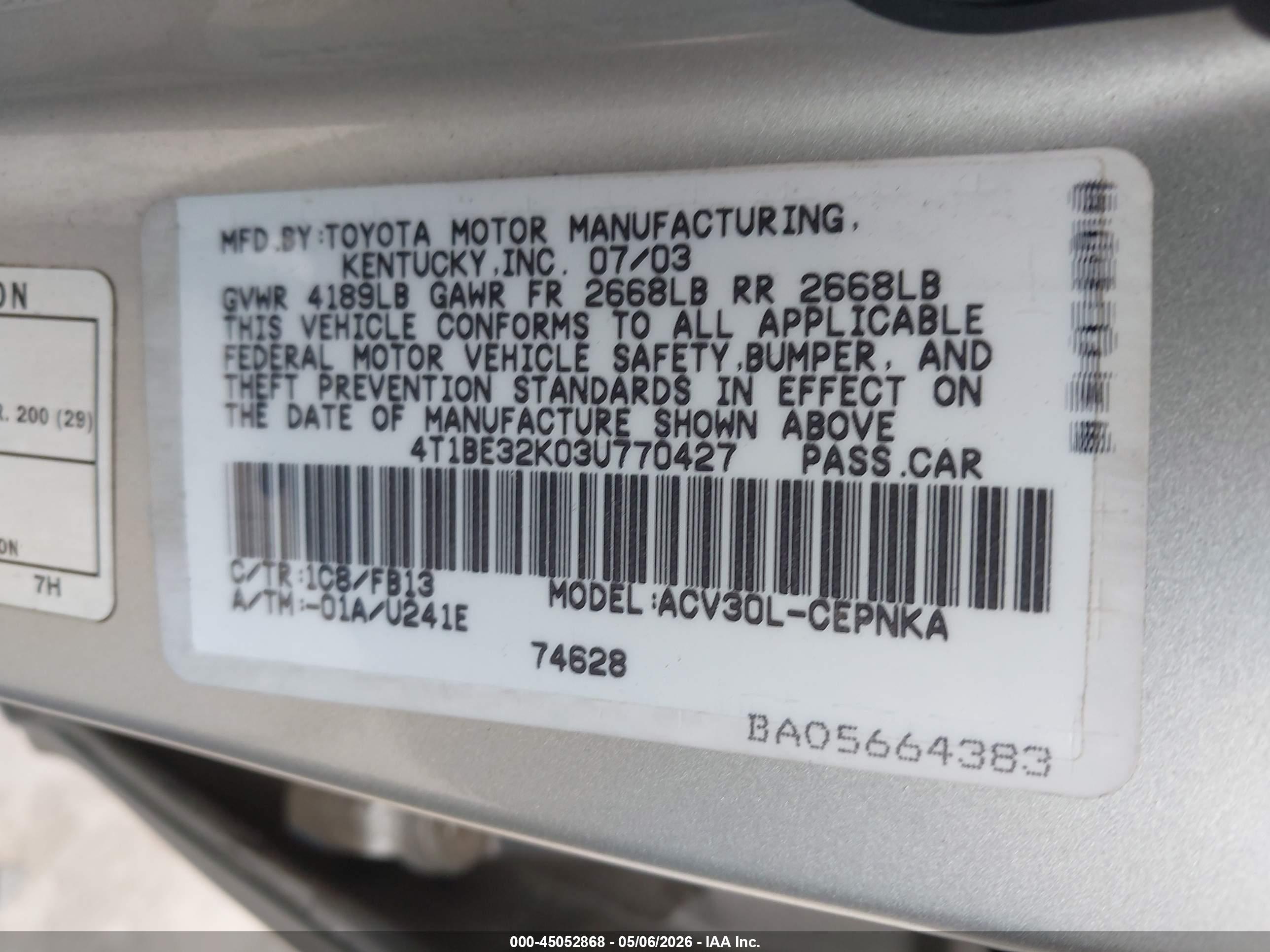 TOYOTA CAMRY image 9