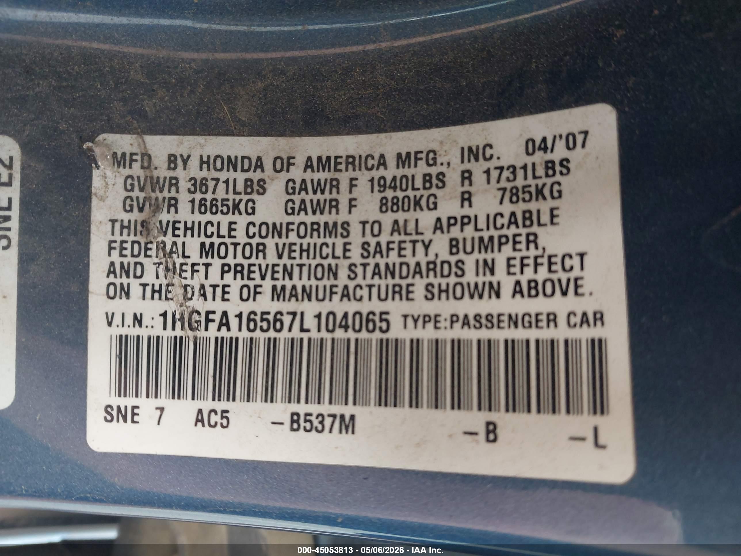 HONDA CIVIC image 9