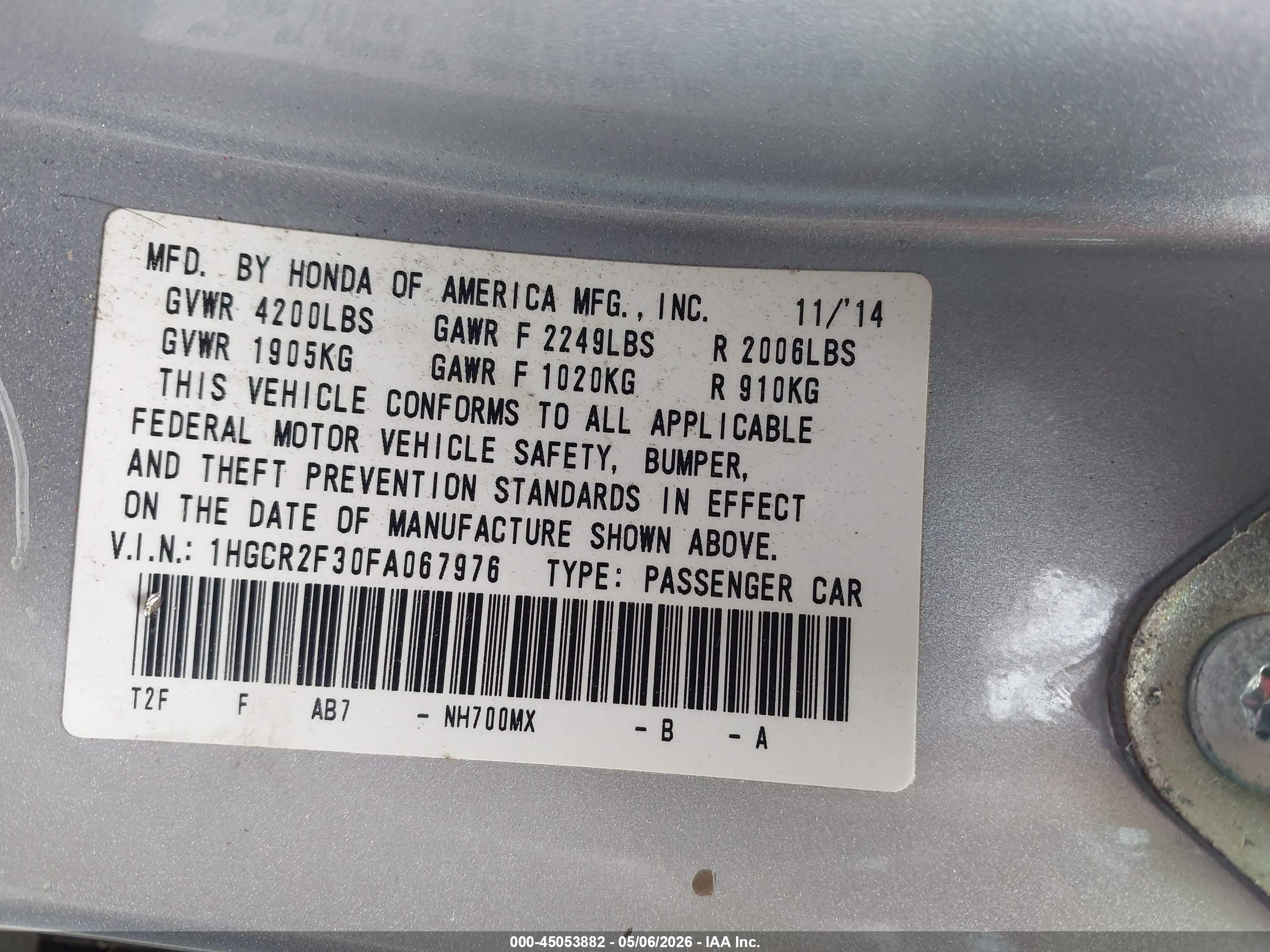HONDA ACCORD image 9