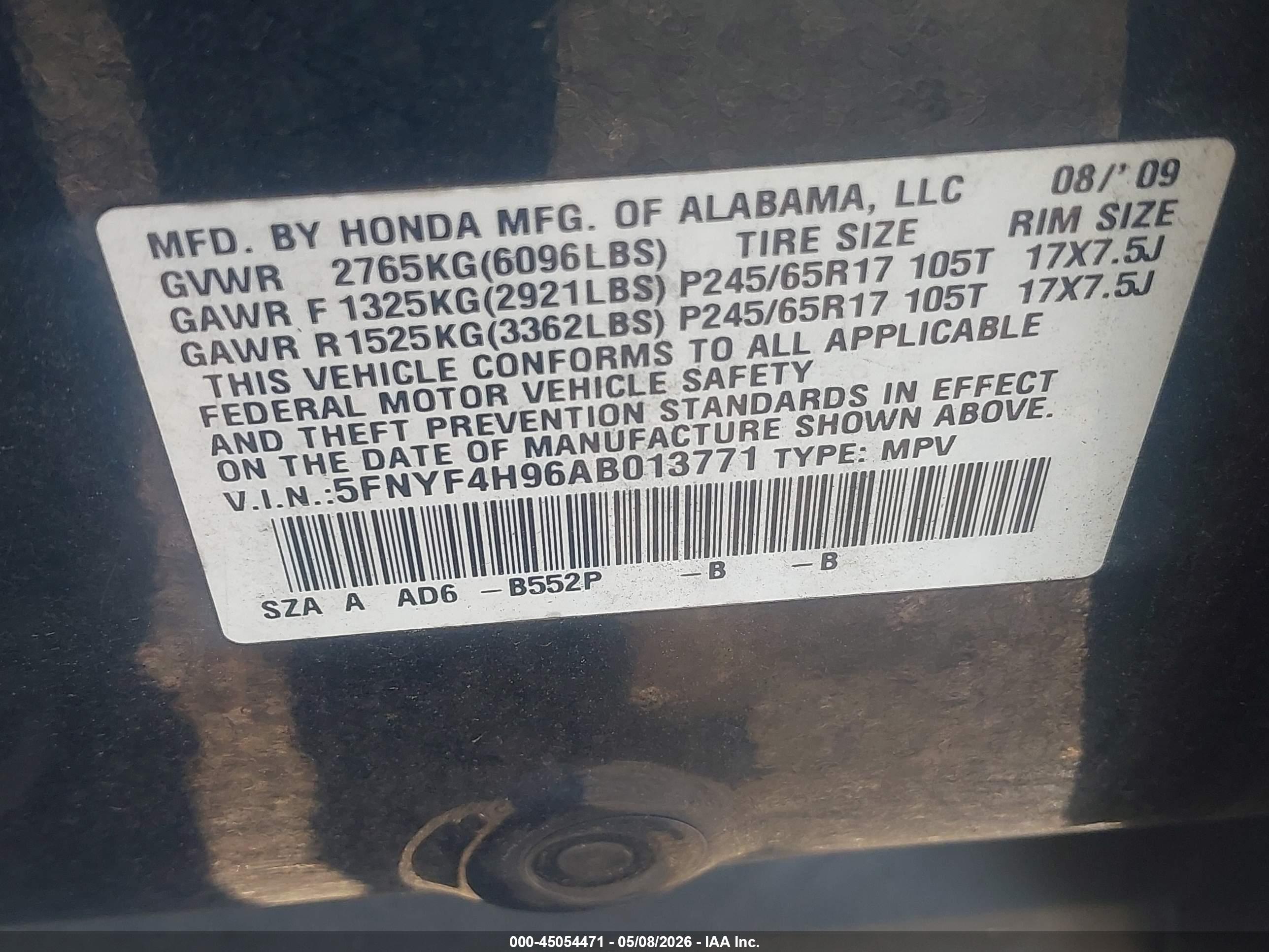 HONDA PILOT image 9