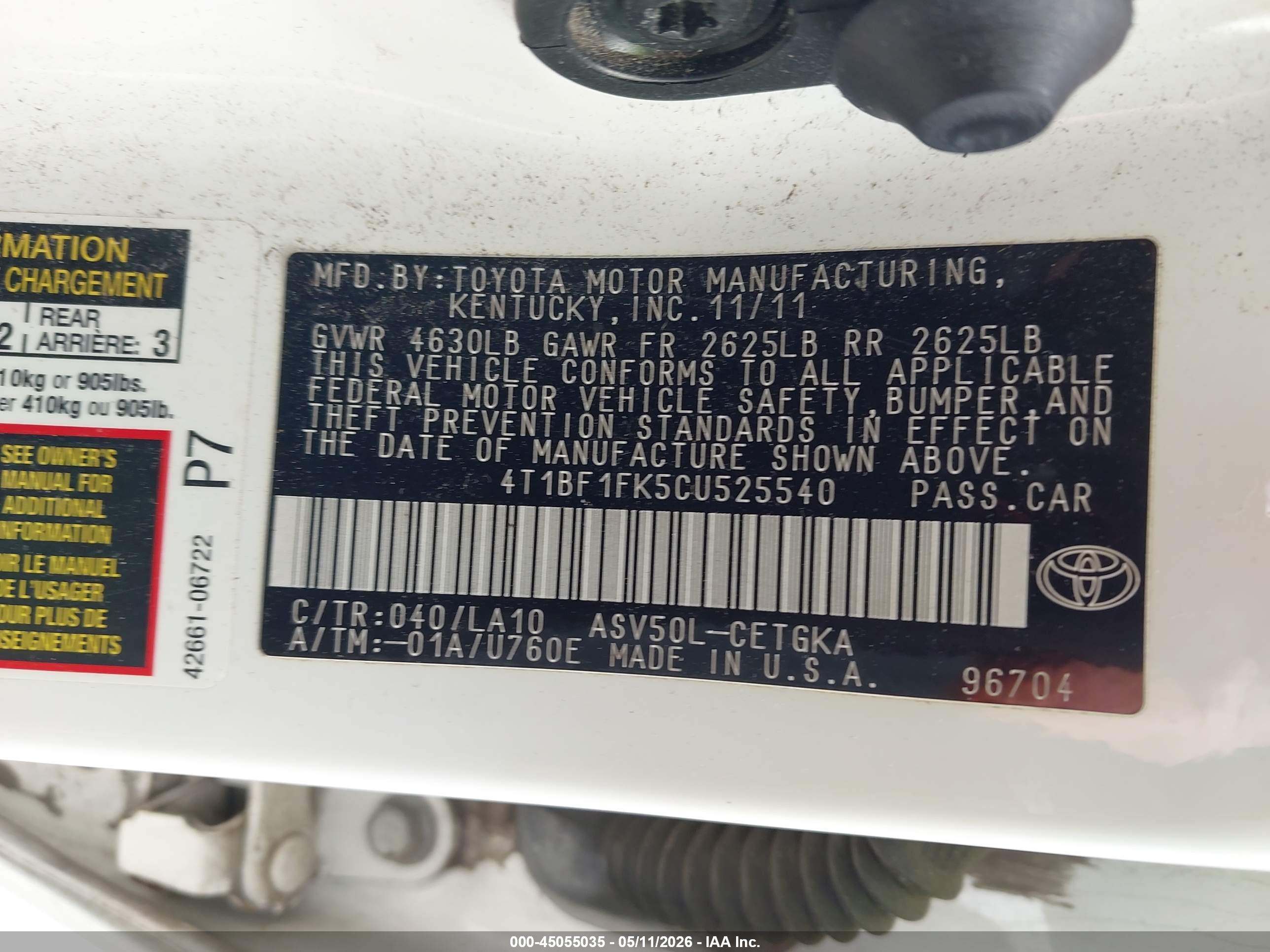 TOYOTA CAMRY image 9