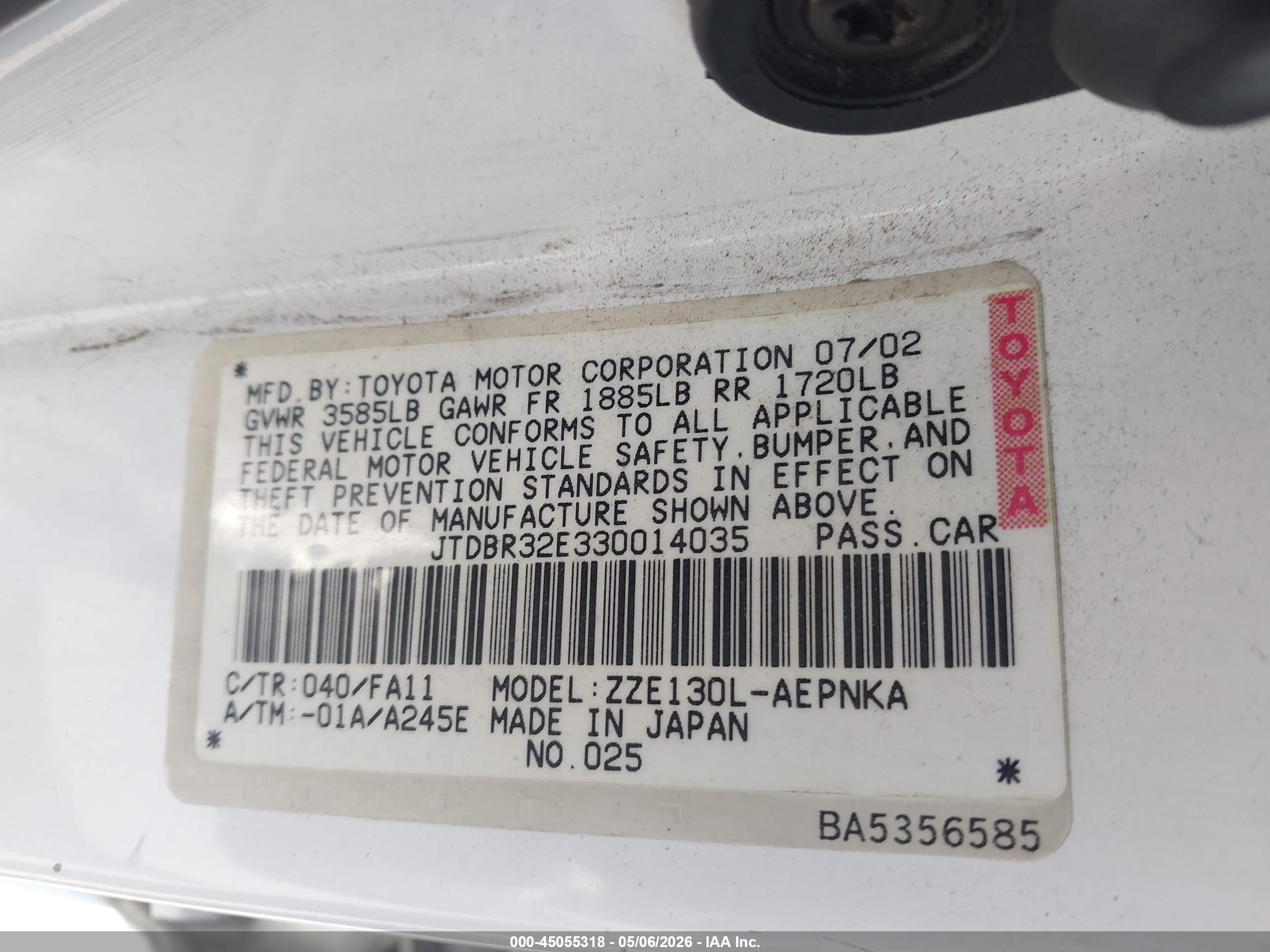 TOYOTA COROLLA image 9