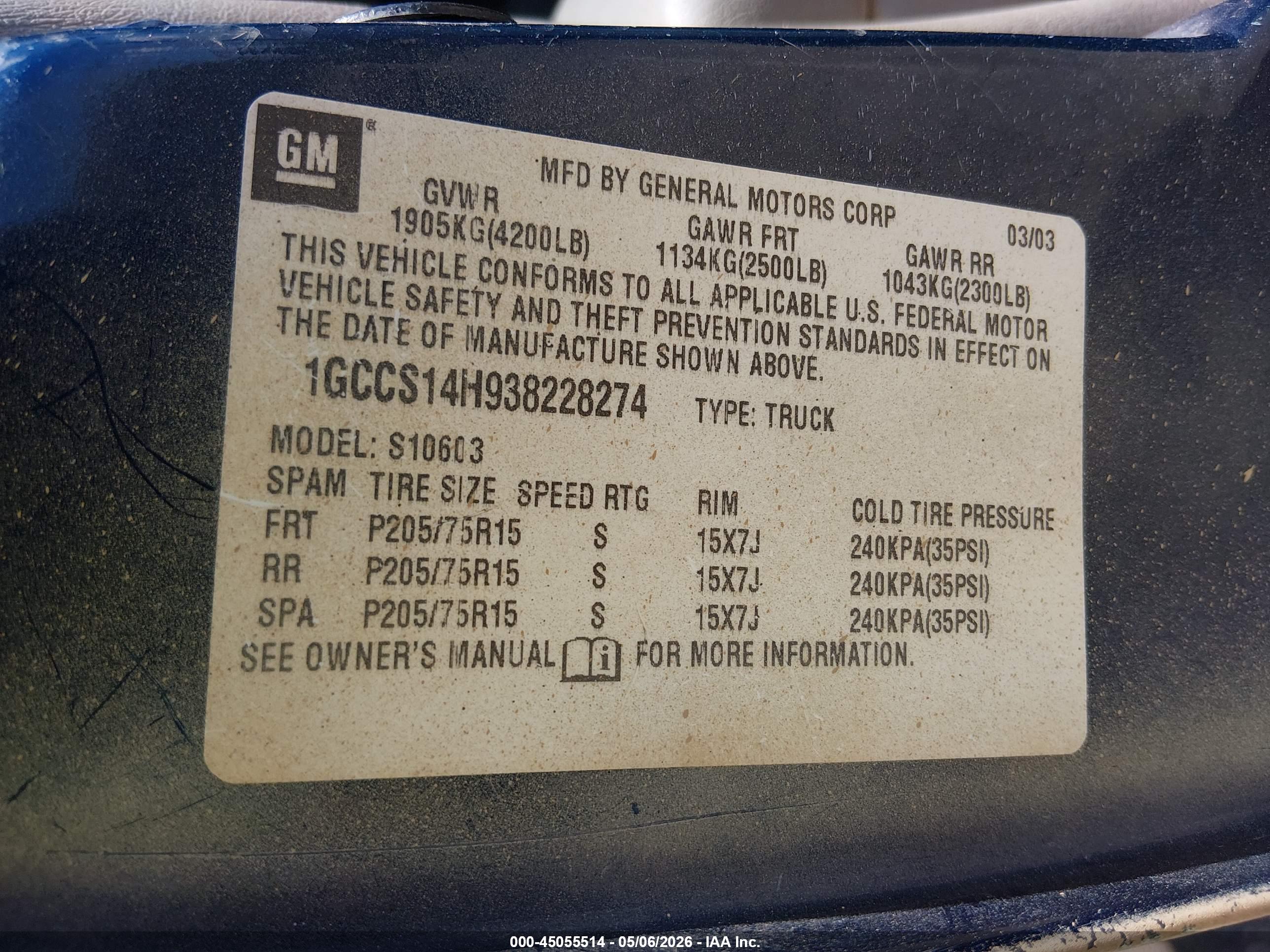 CHEVROLET S-10 image 9