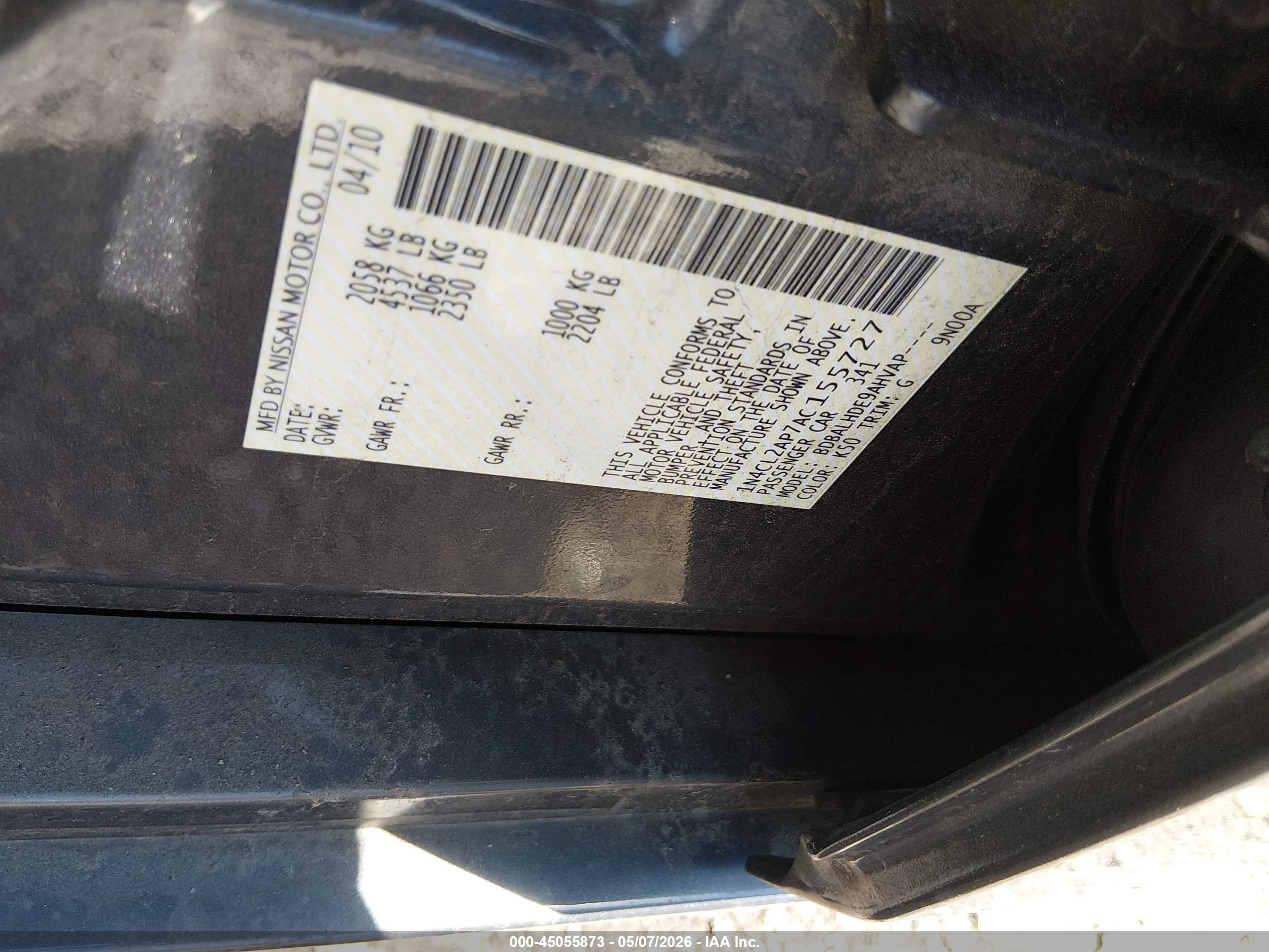NISSAN ALTIMA image 9