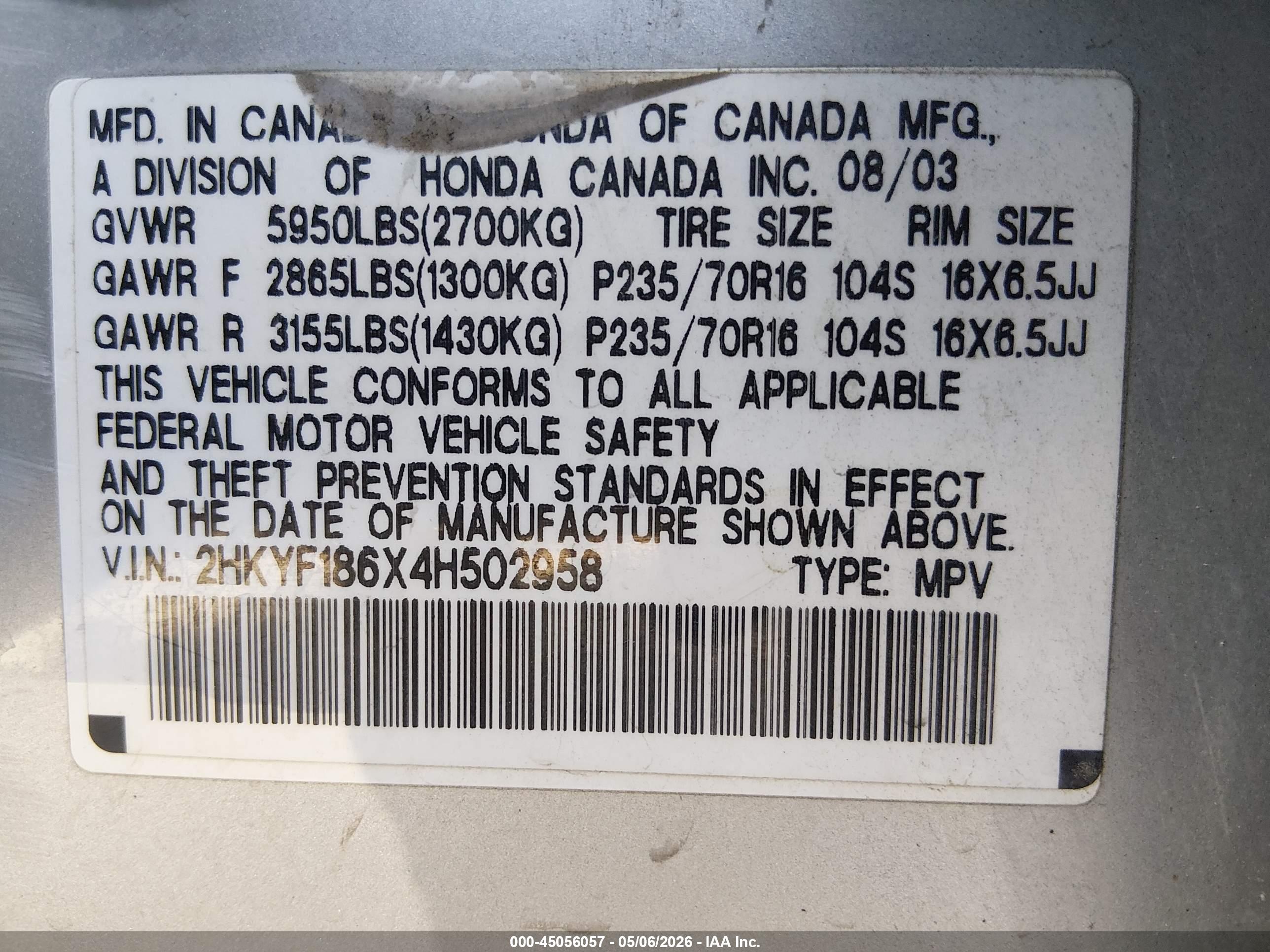 HONDA PILOT image 9