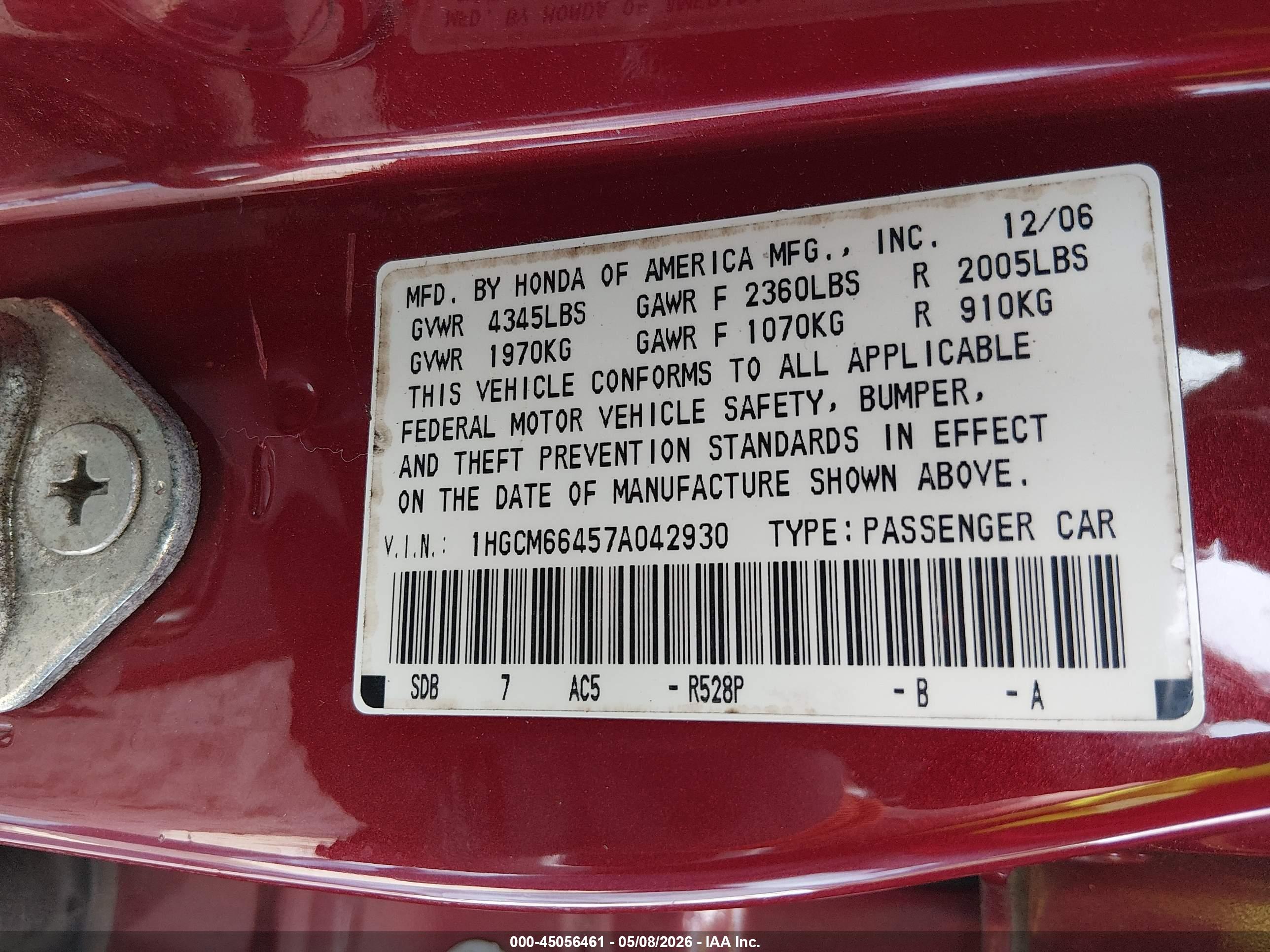 HONDA ACCORD image 9