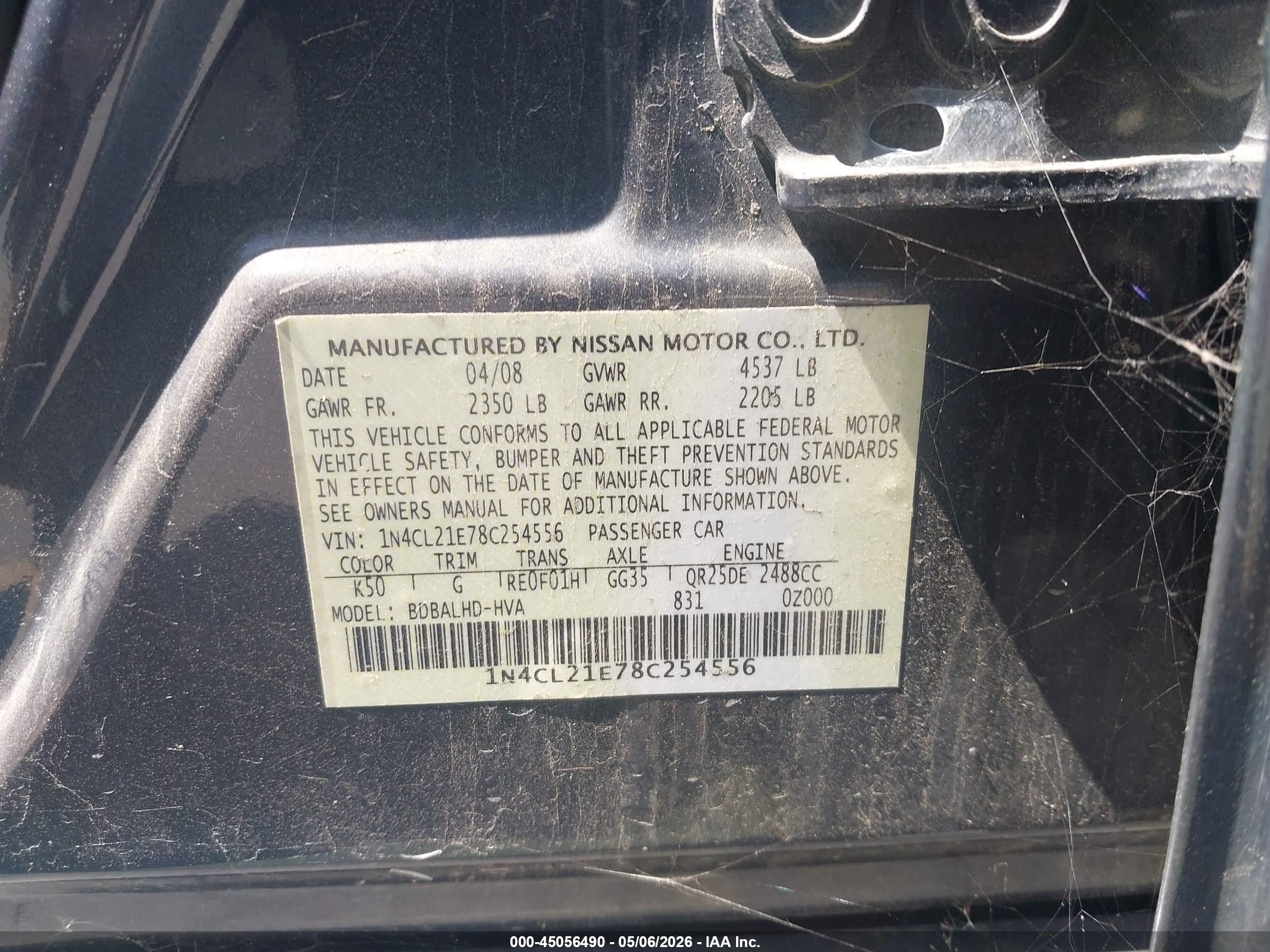 NISSAN ALTIMA image 9