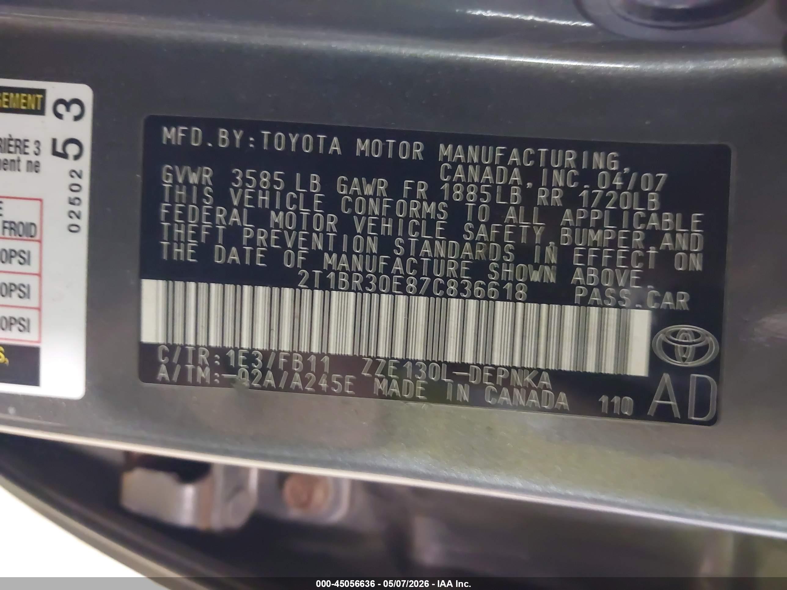 TOYOTA COROLLA image 9