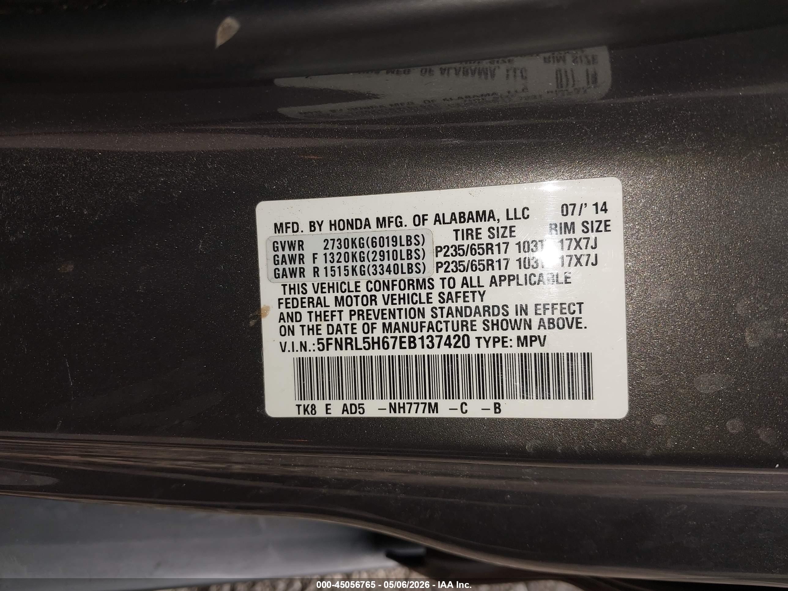 HONDA ODYSSEY image 9