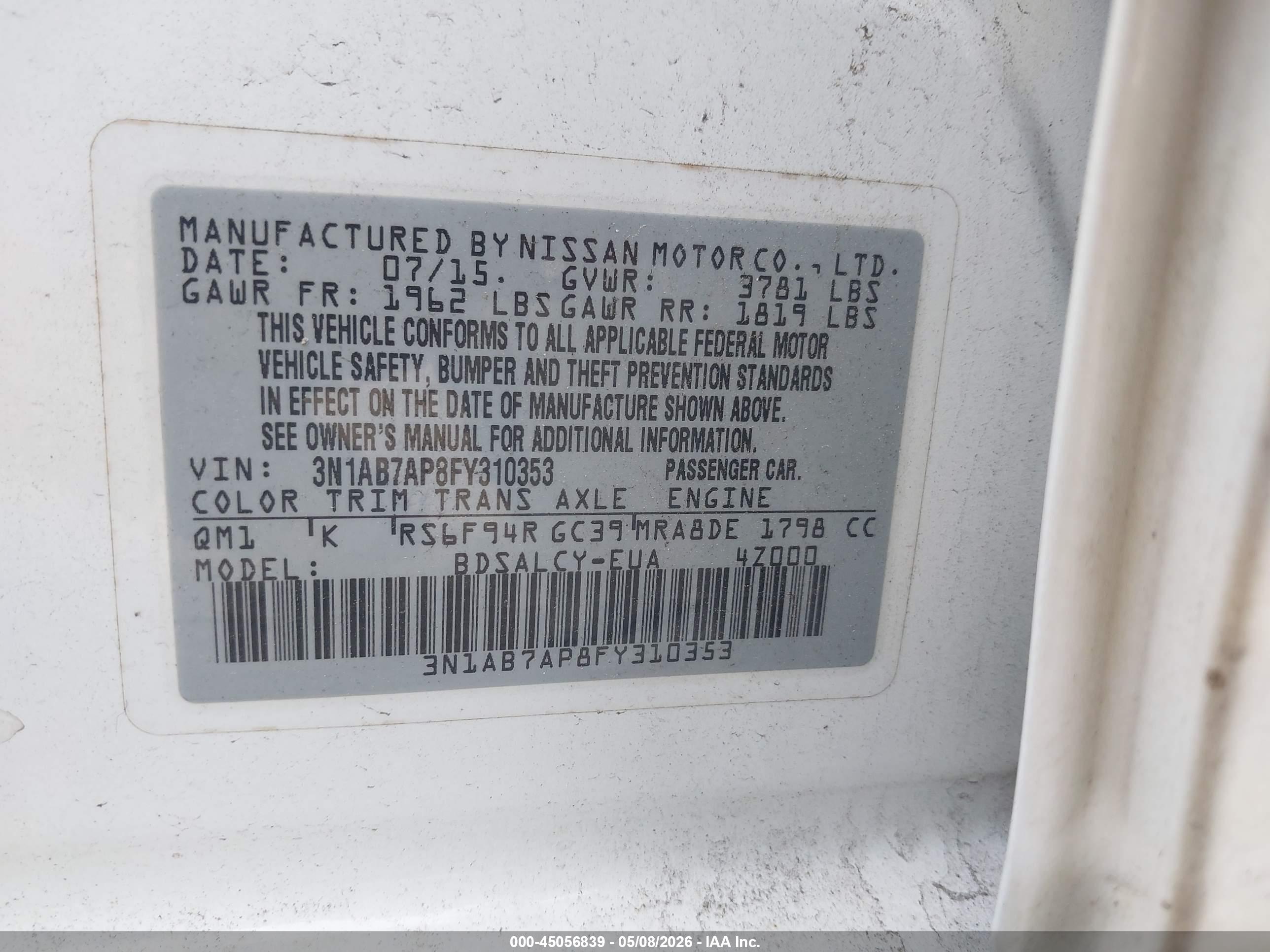 NISSAN SENTRA image 9