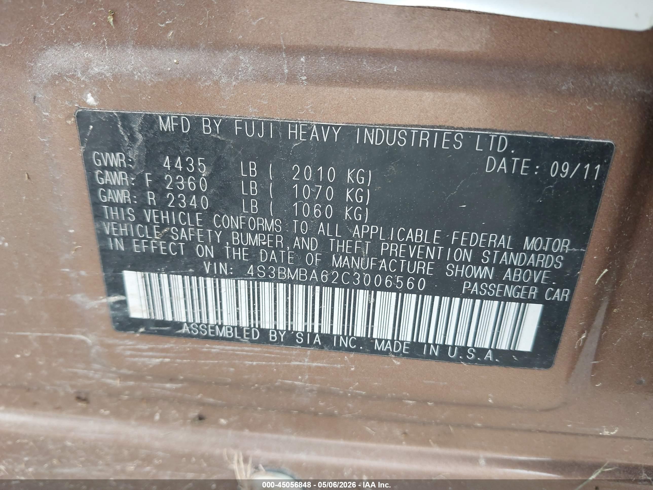 SUBARU LEGACY image 9