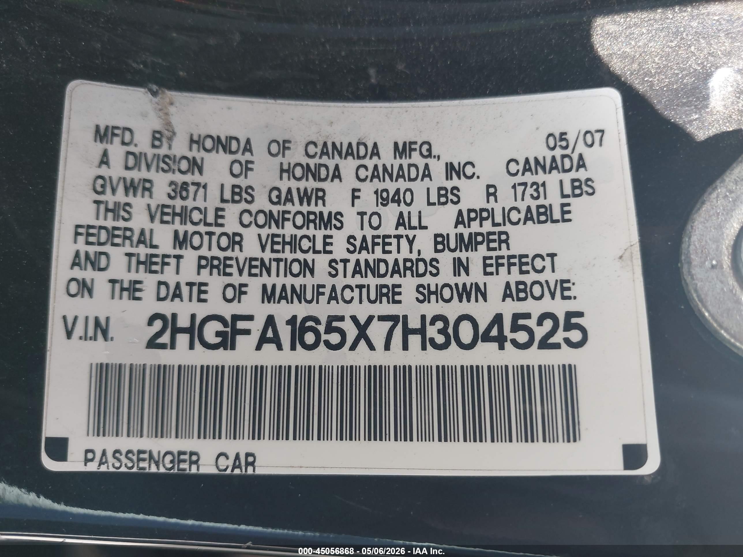 HONDA CIVIC image 9