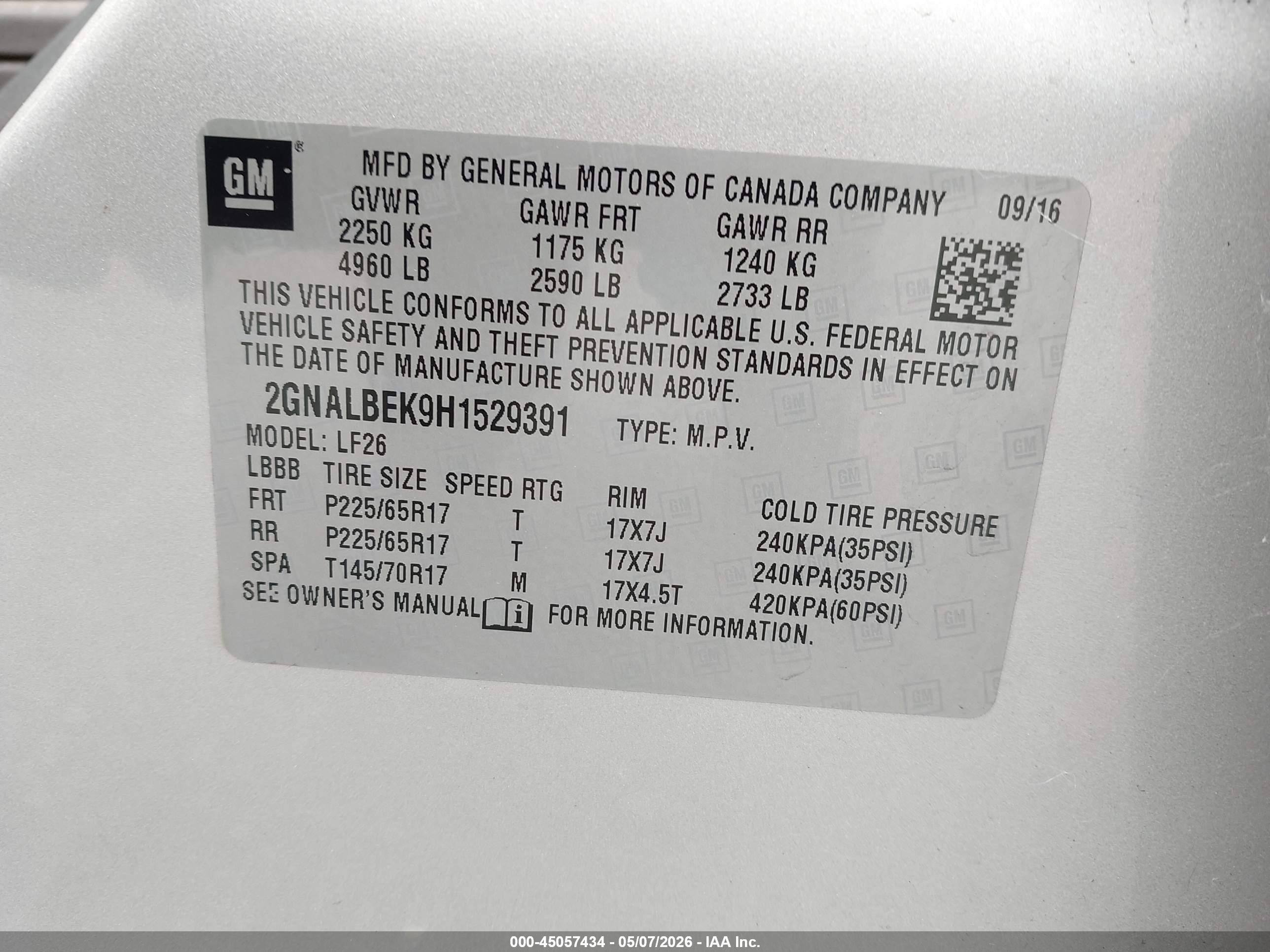 CHEVROLET EQUINOX image 9