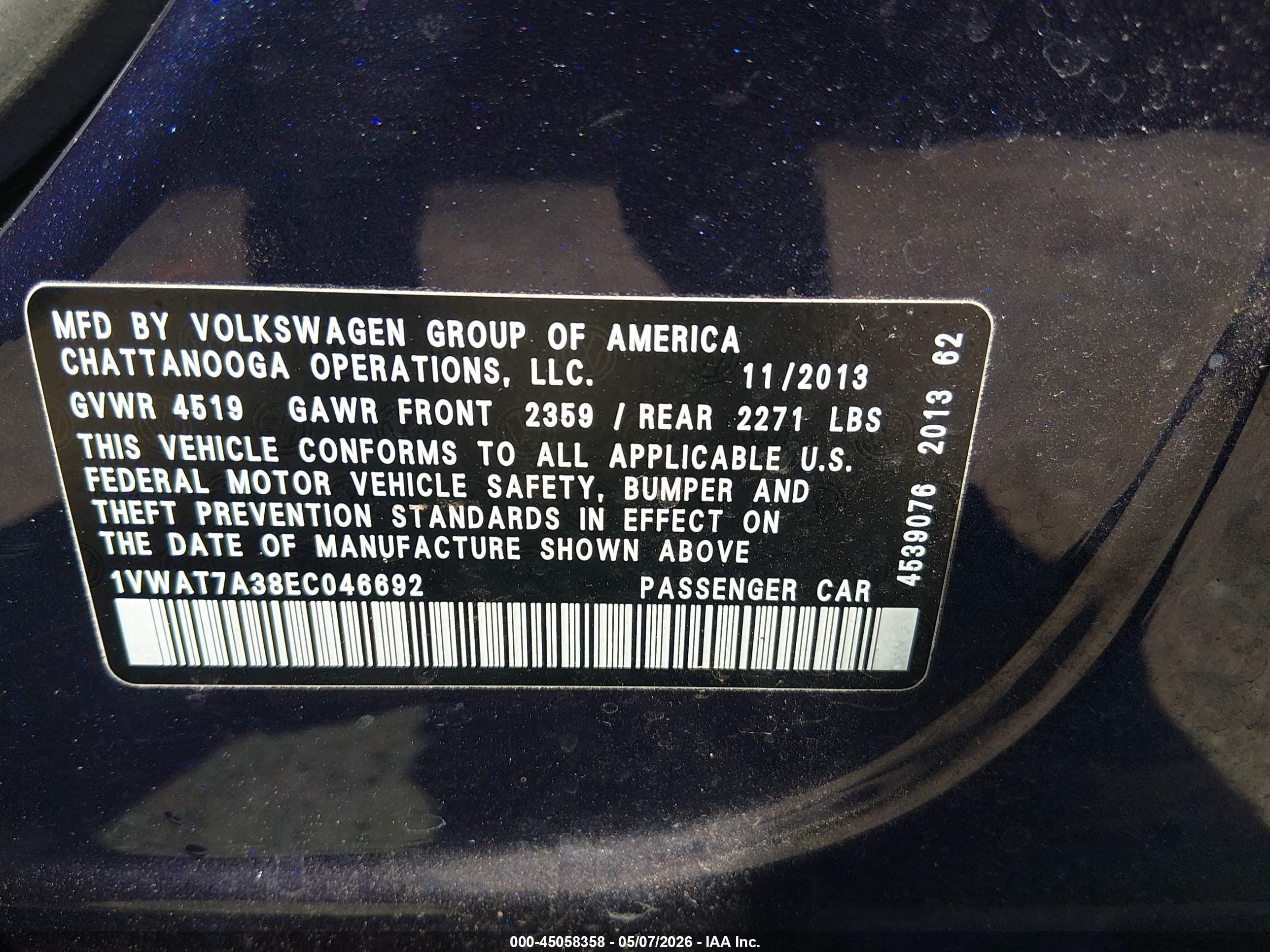 VOLKSWAGEN PASSAT image 9