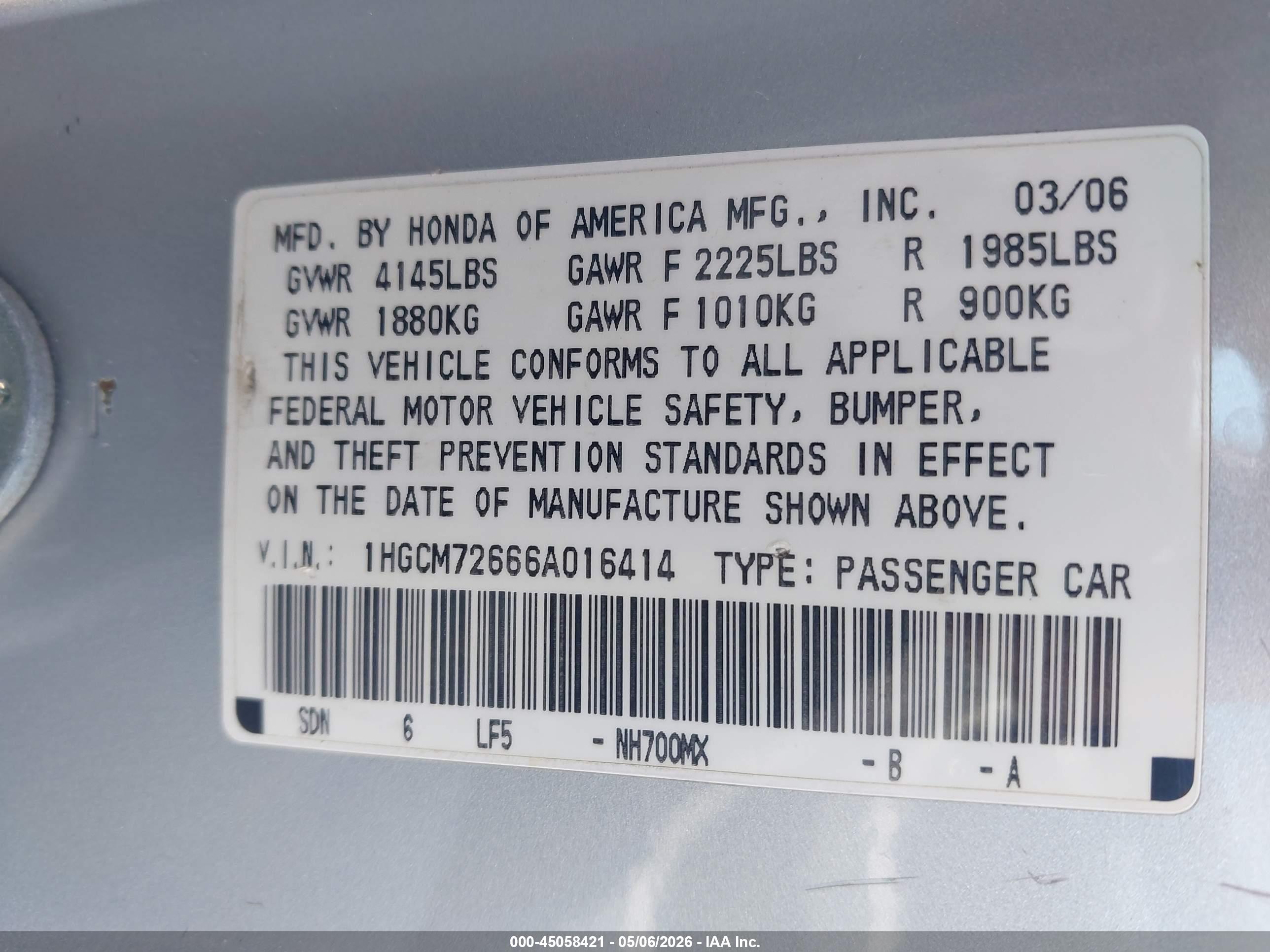 HONDA ACCORD image 9