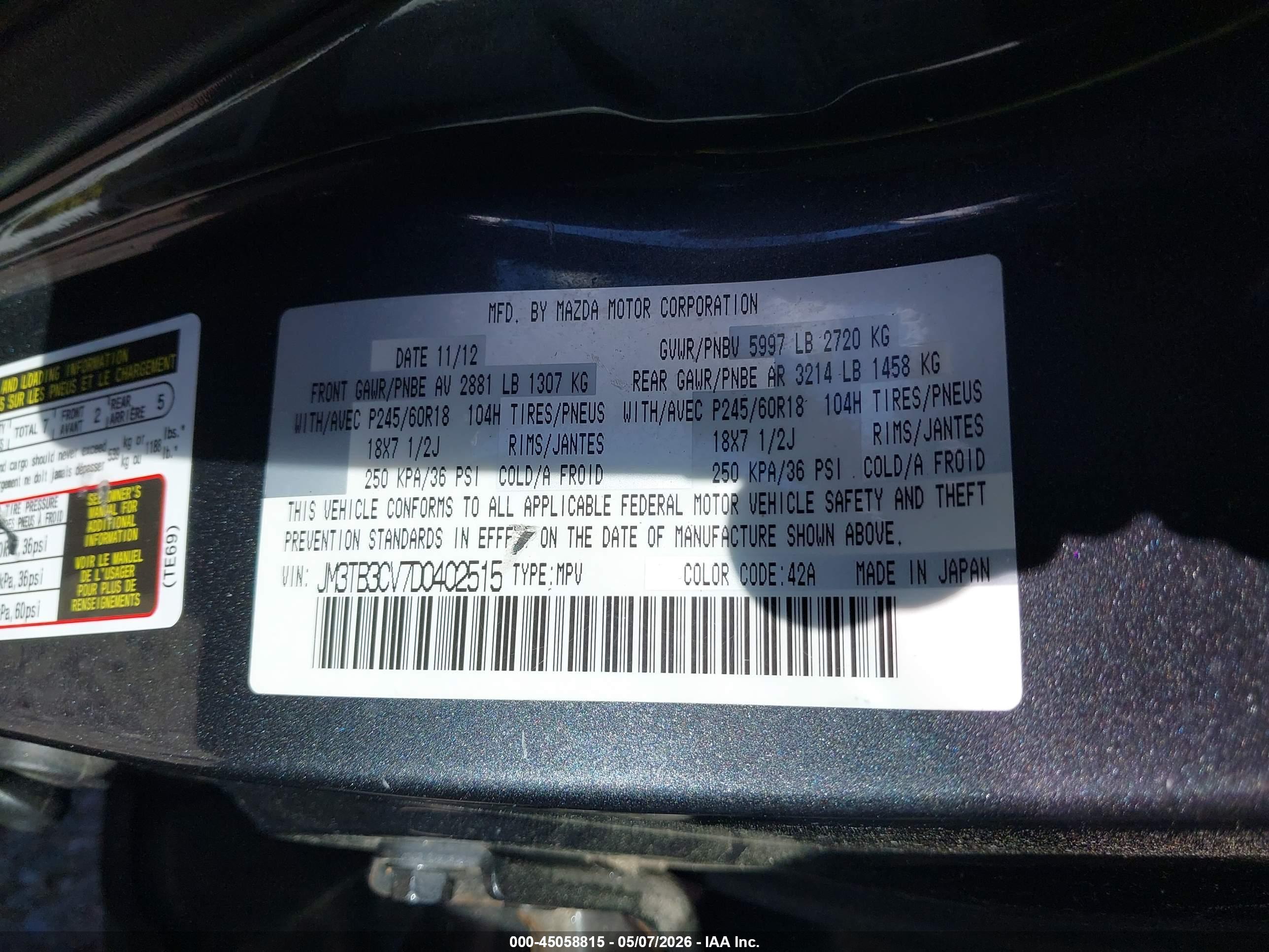 MAZDA CX-9 image 9