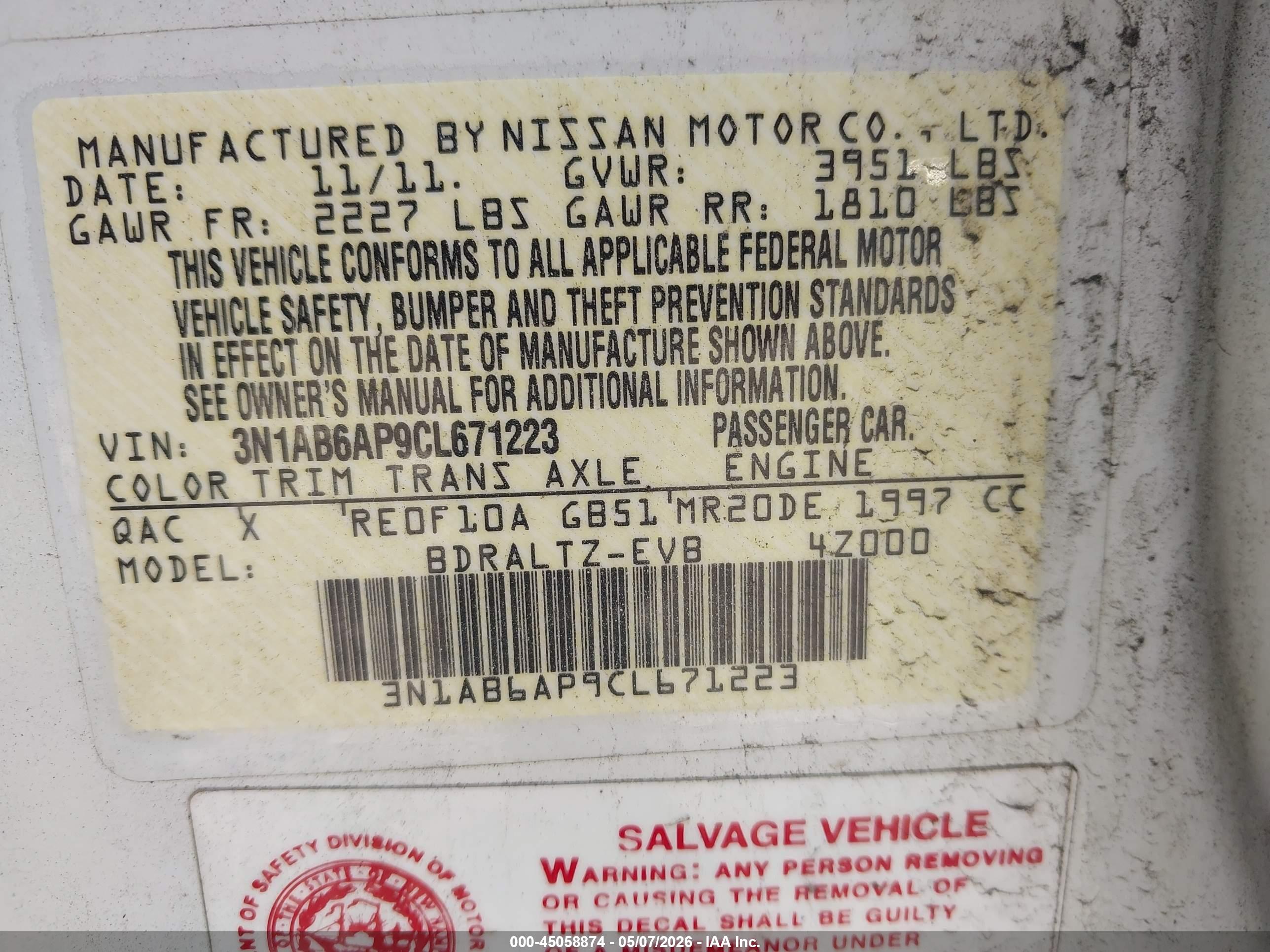 NISSAN SENTRA image 9