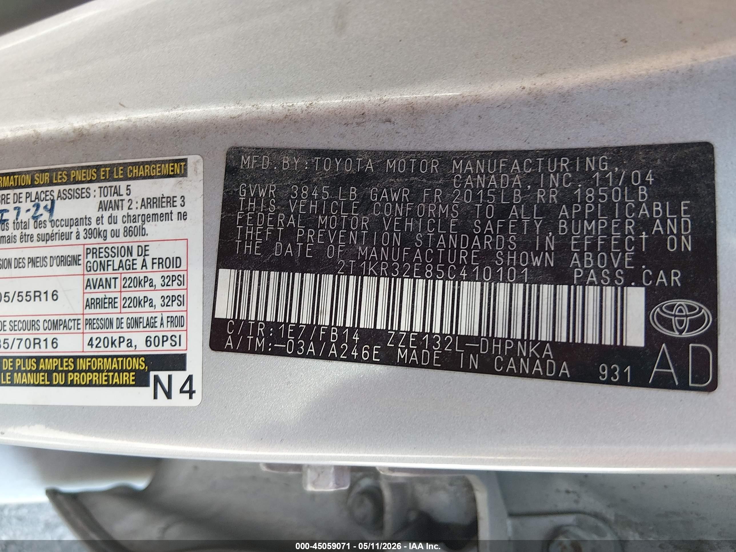 TOYOTA MATRIX image 9