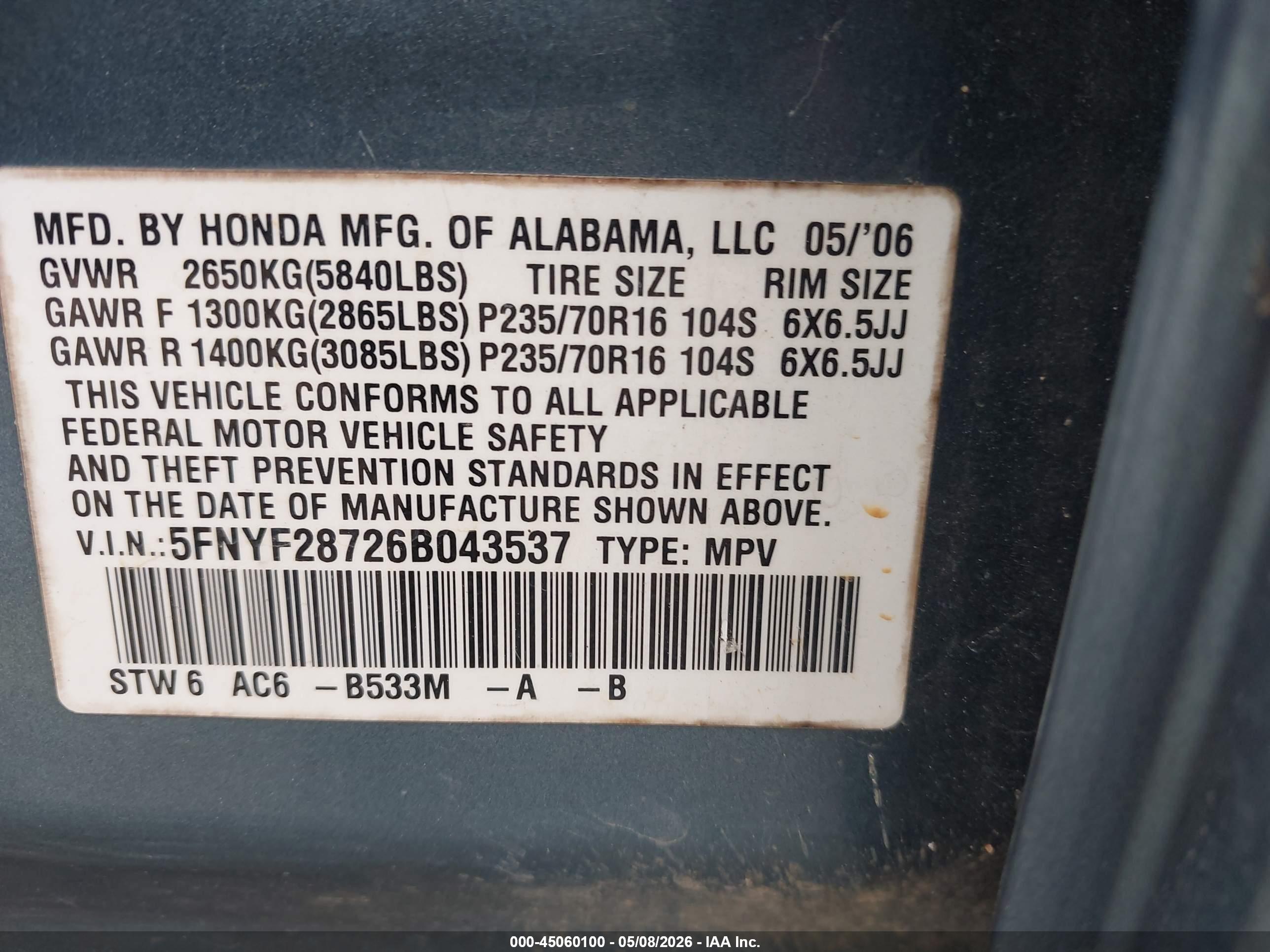 HONDA PILOT image 9