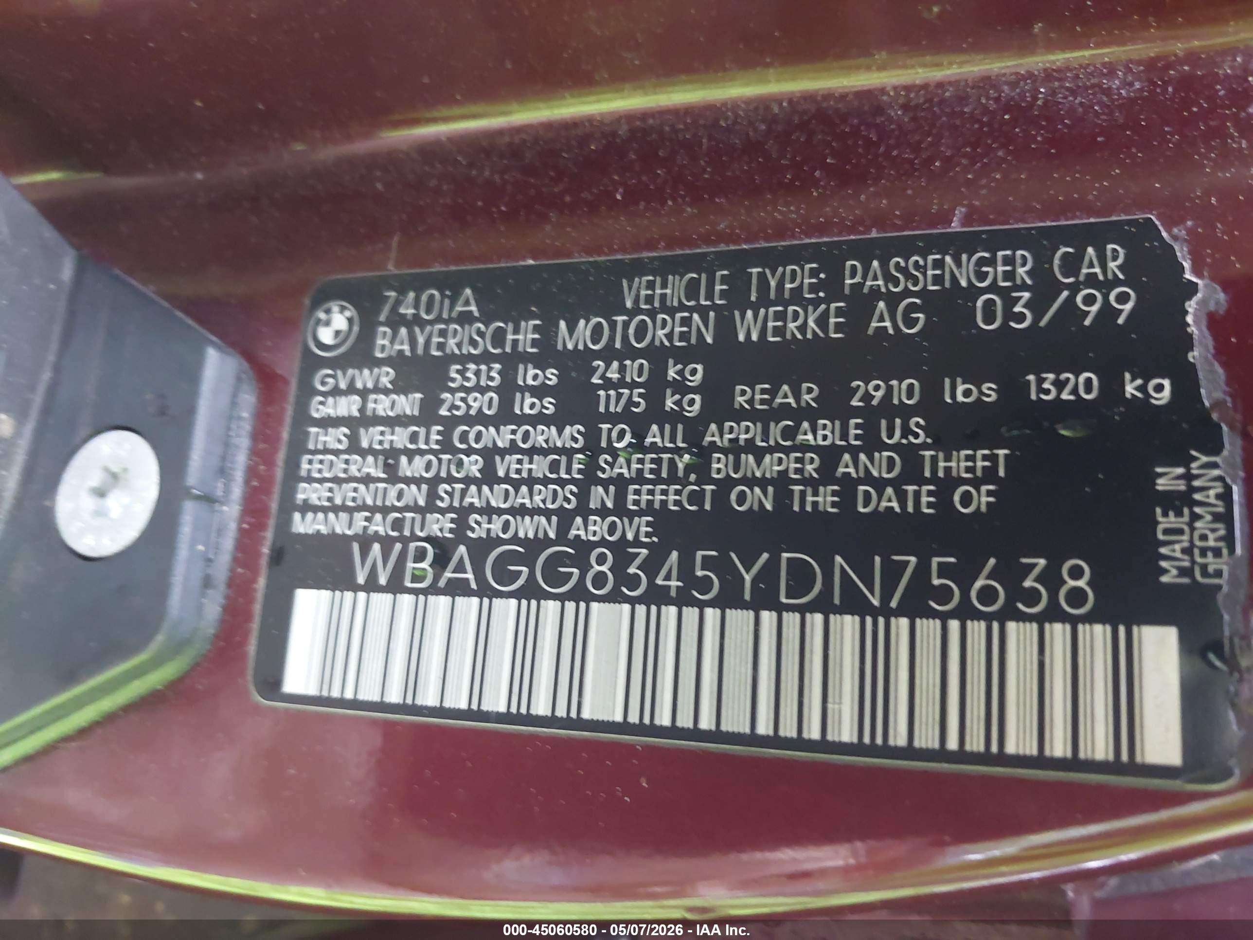 BMW 740IA image 9