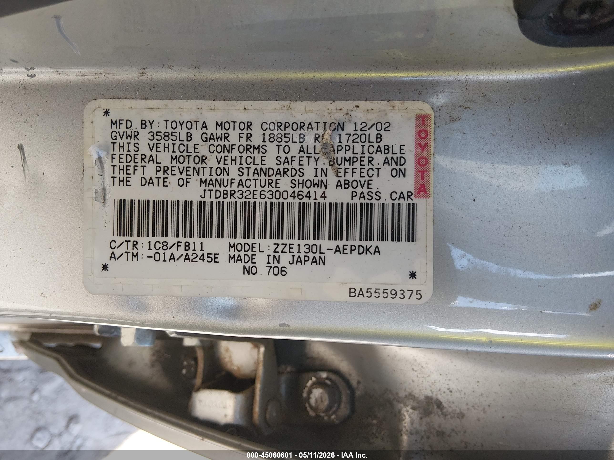 TOYOTA COROLLA image 9