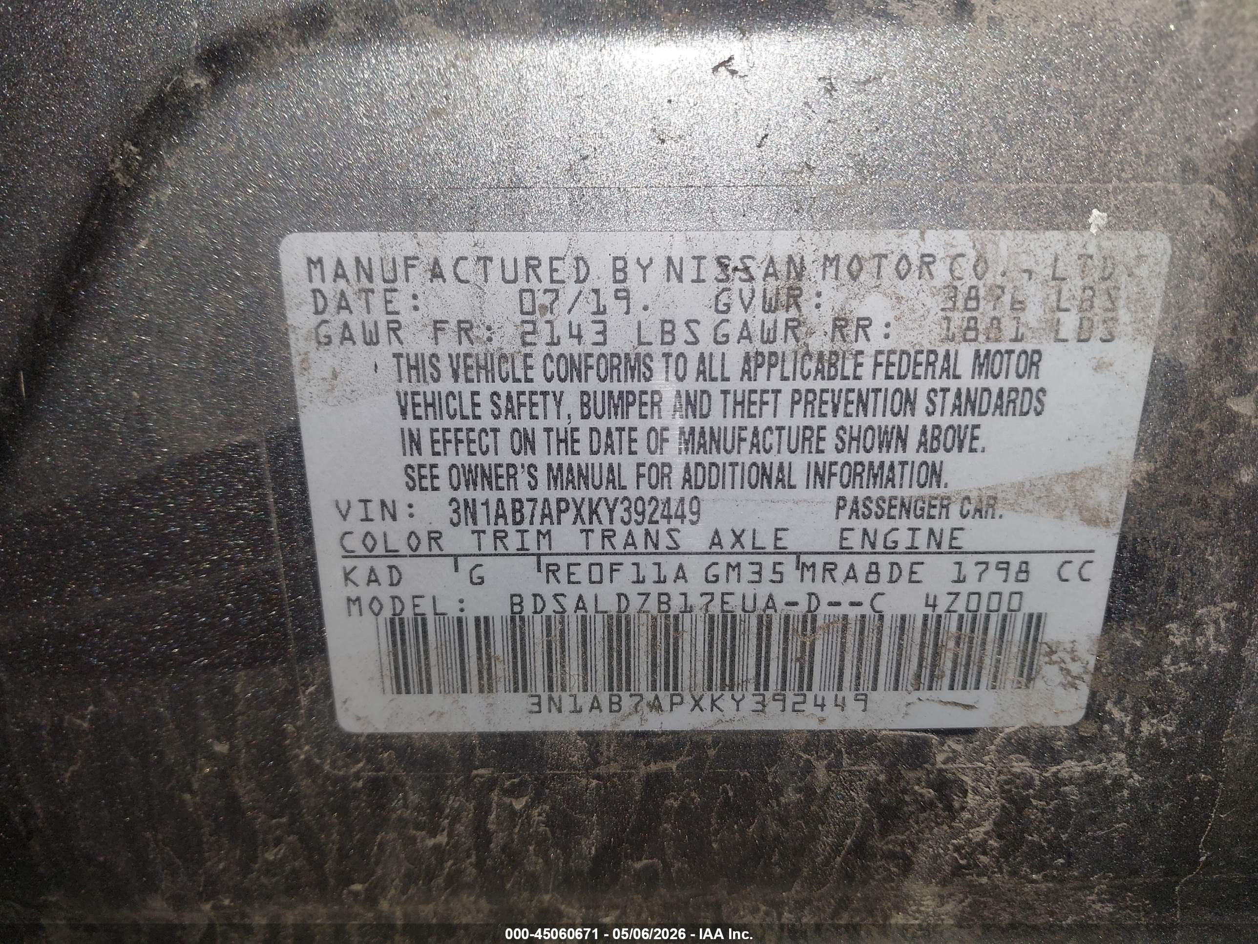 NISSAN SENTRA image 9