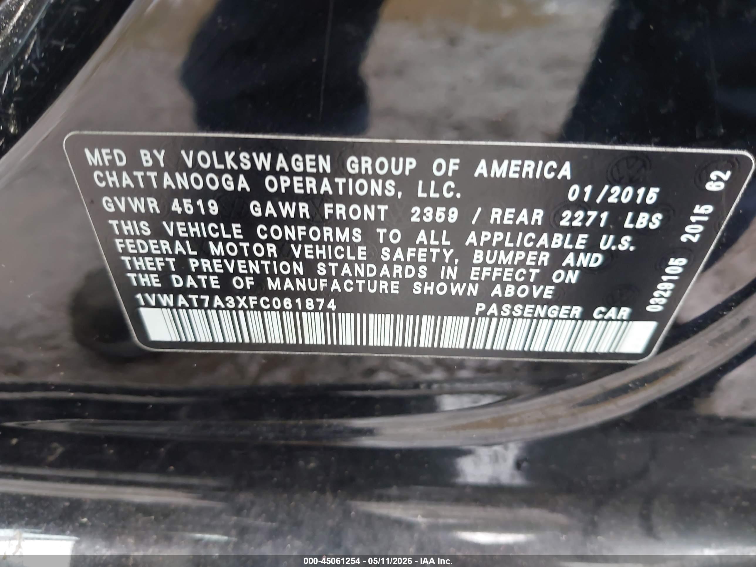 VOLKSWAGEN PASSAT image 9