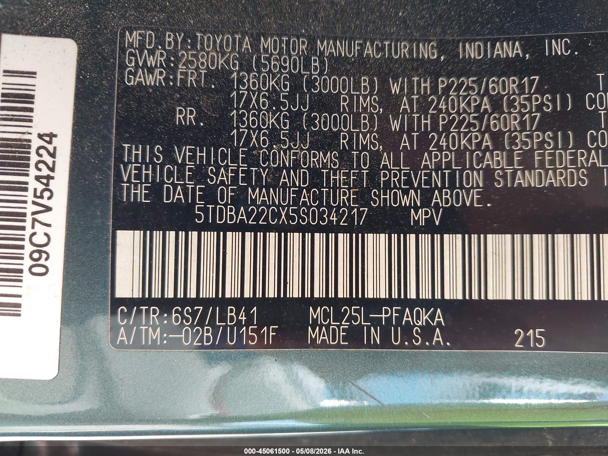 TOYOTA SIENNA image 9