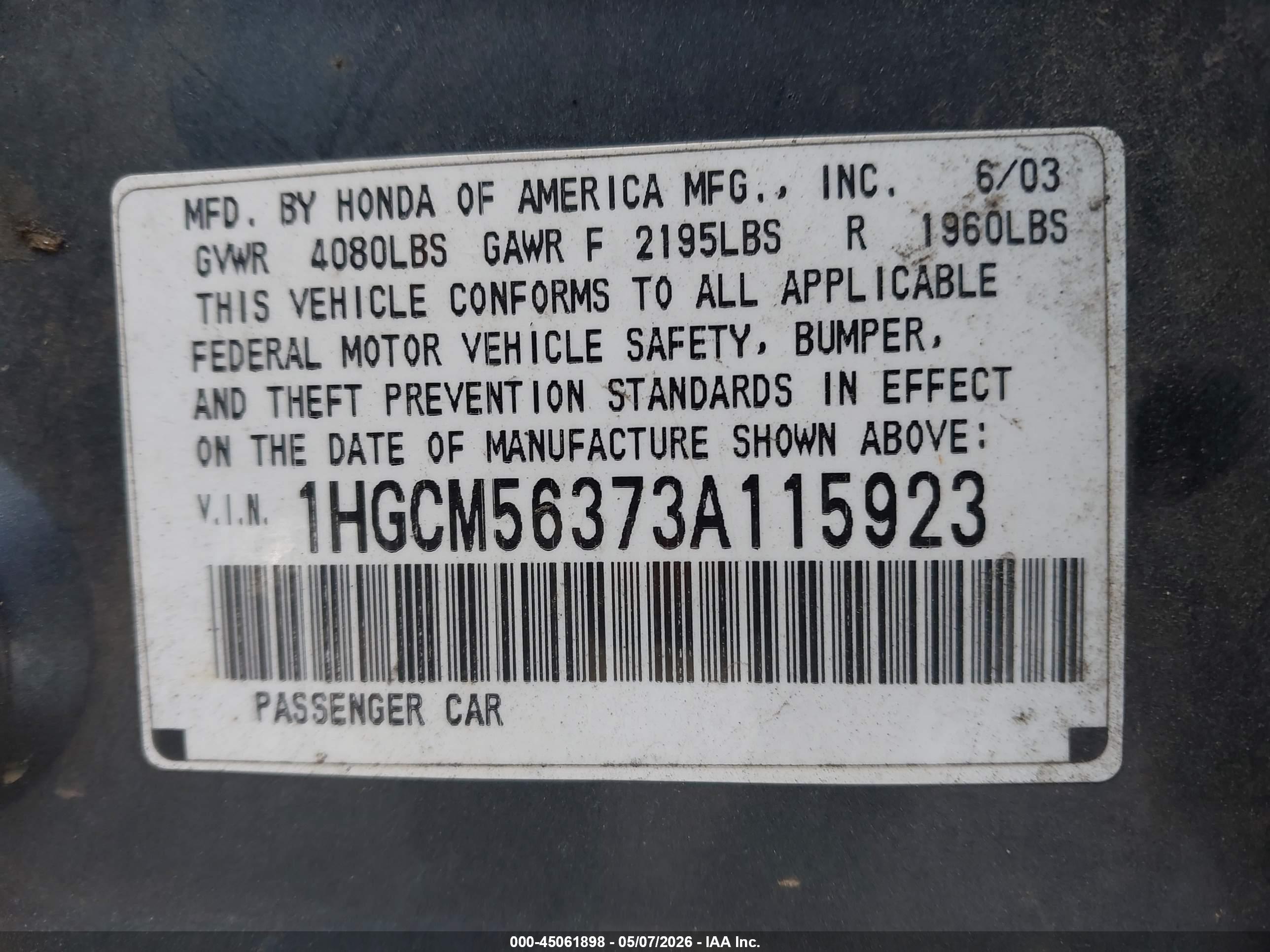 HONDA ACCORD image 9