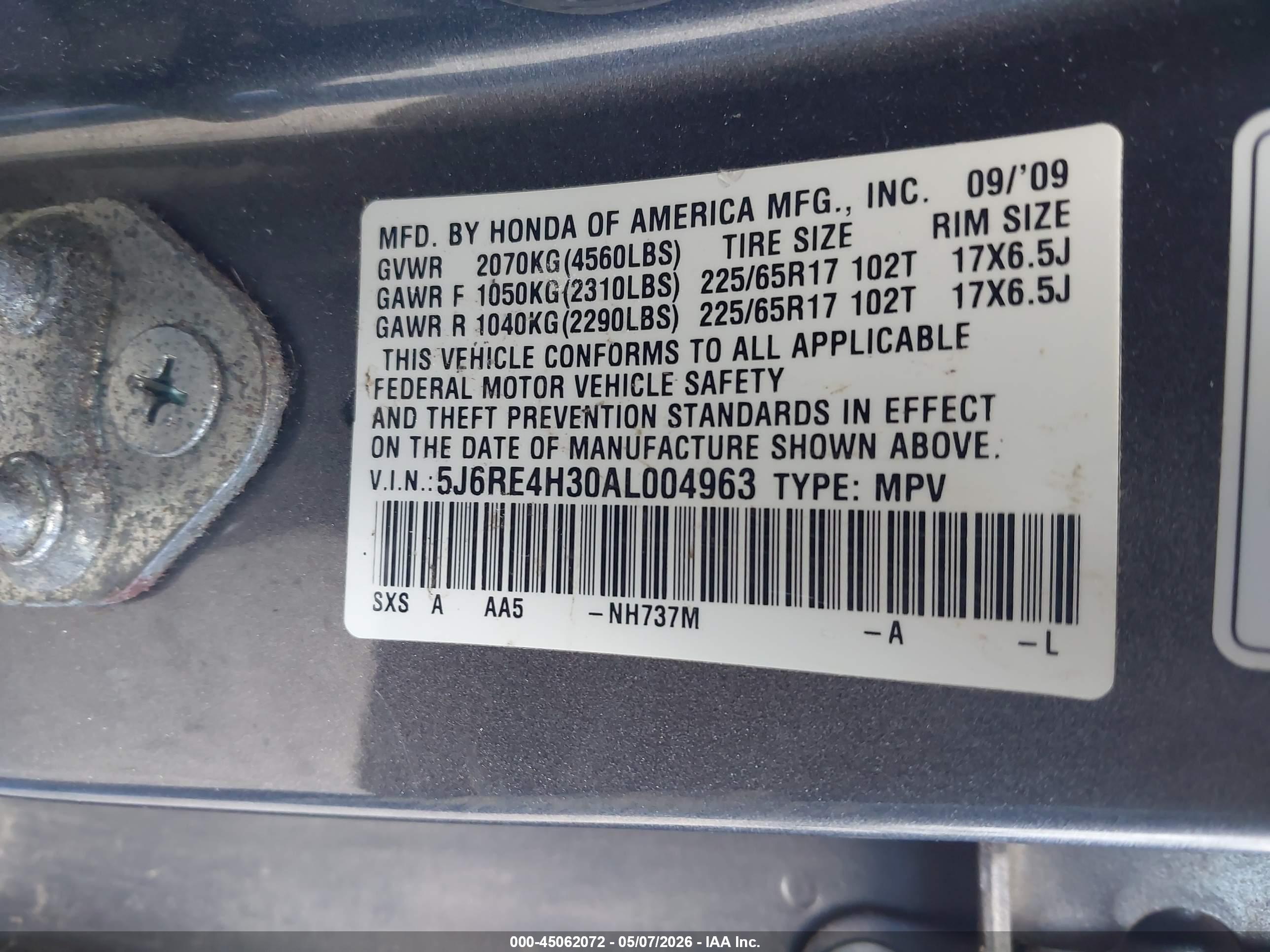 HONDA CR-V image 9