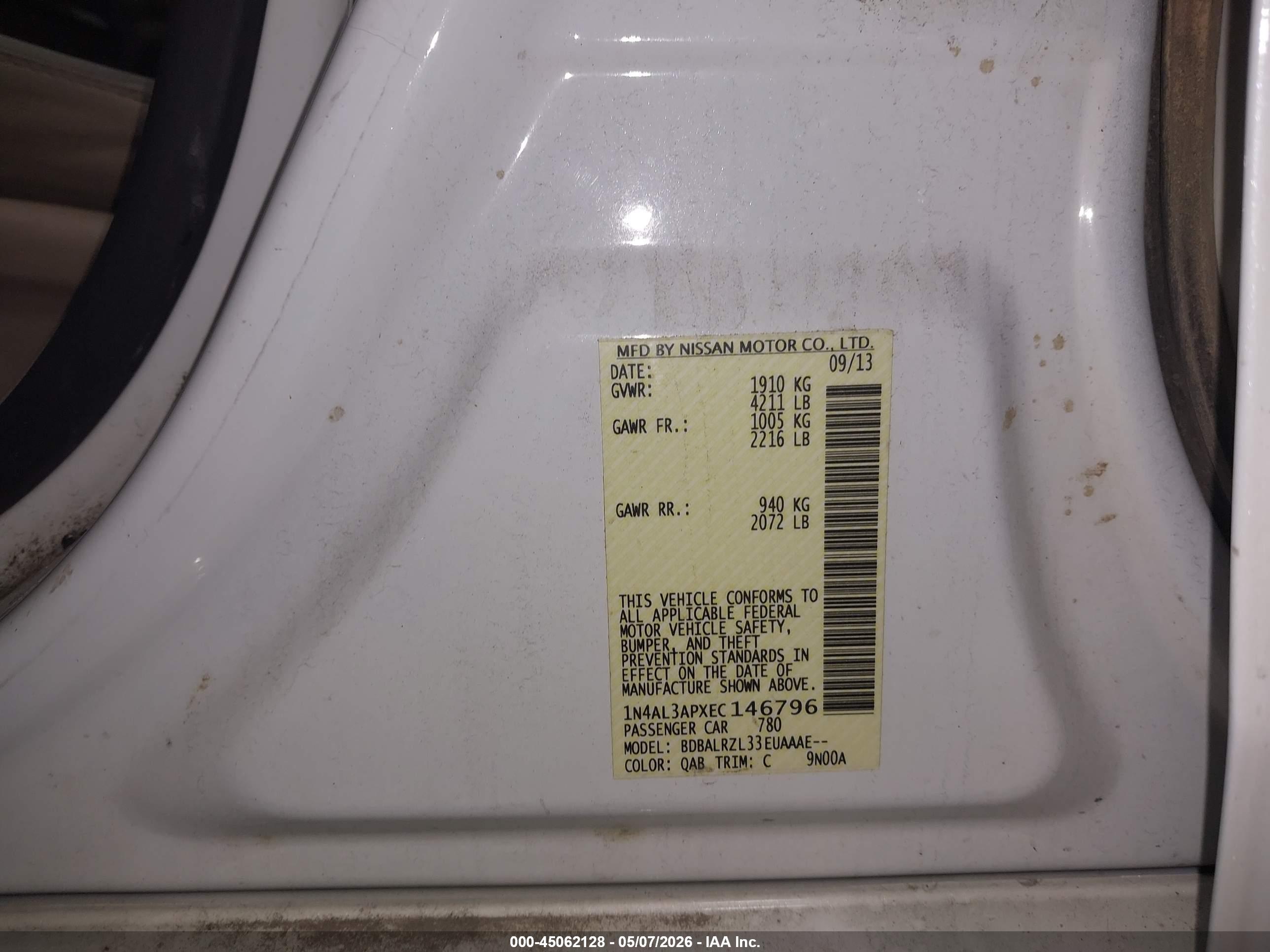 NISSAN ALTIMA image 9