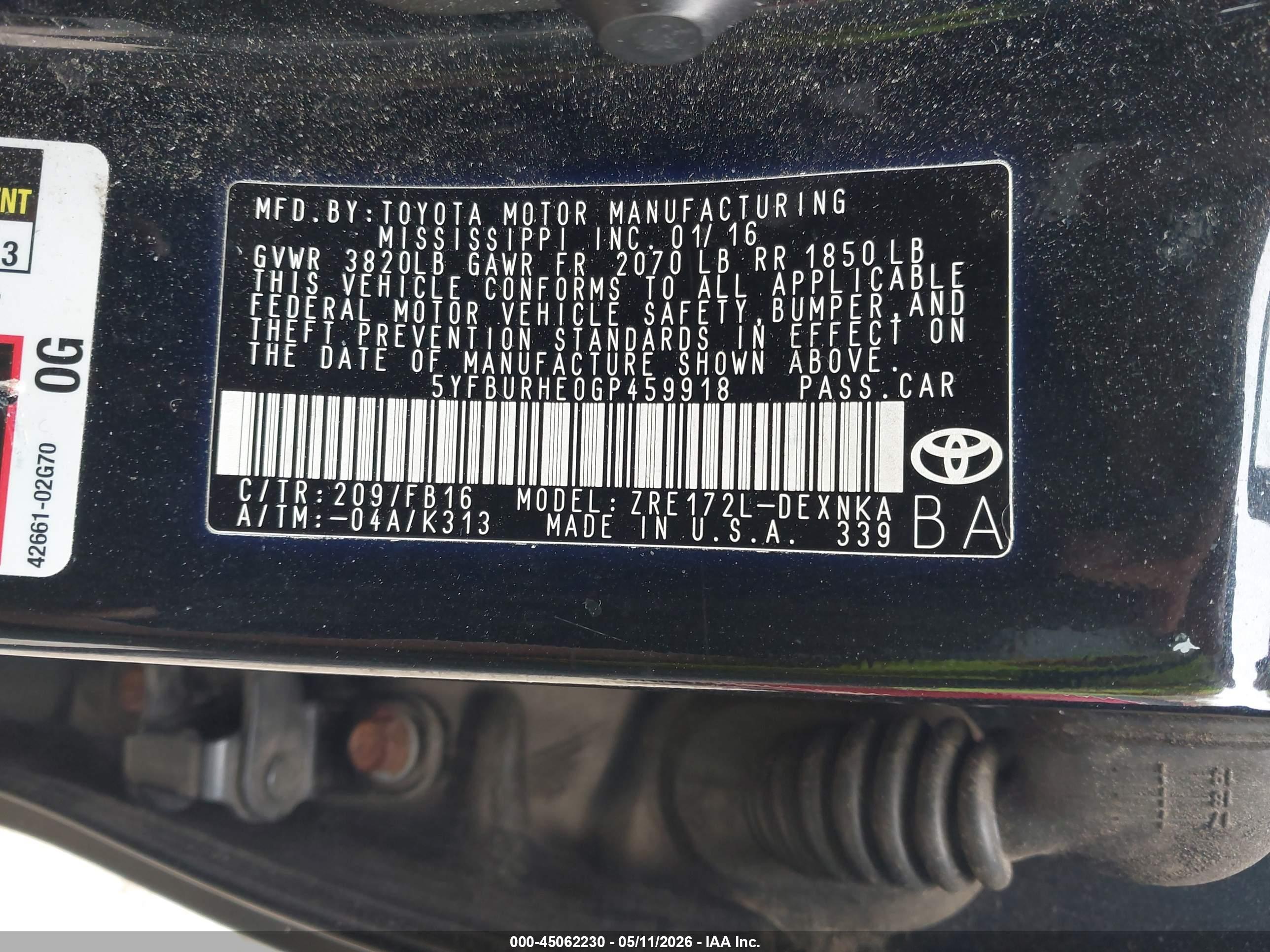 TOYOTA COROLLA image 9