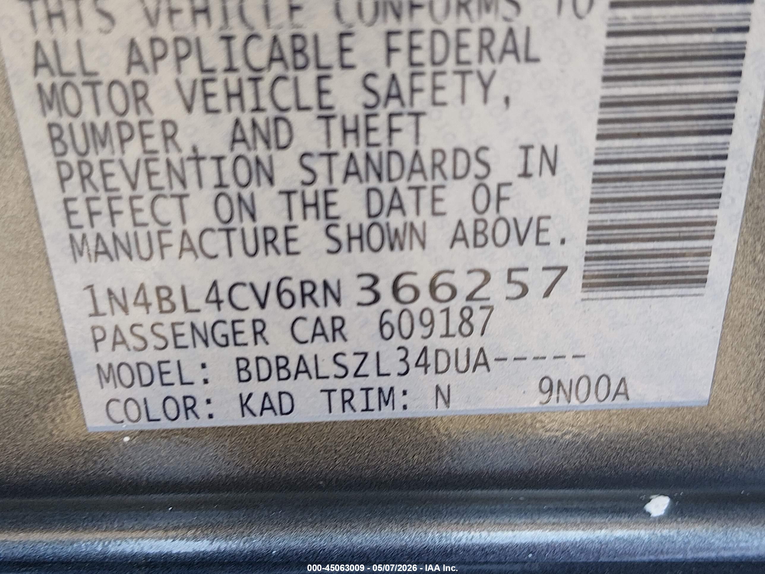 NISSAN ALTIMA image 9