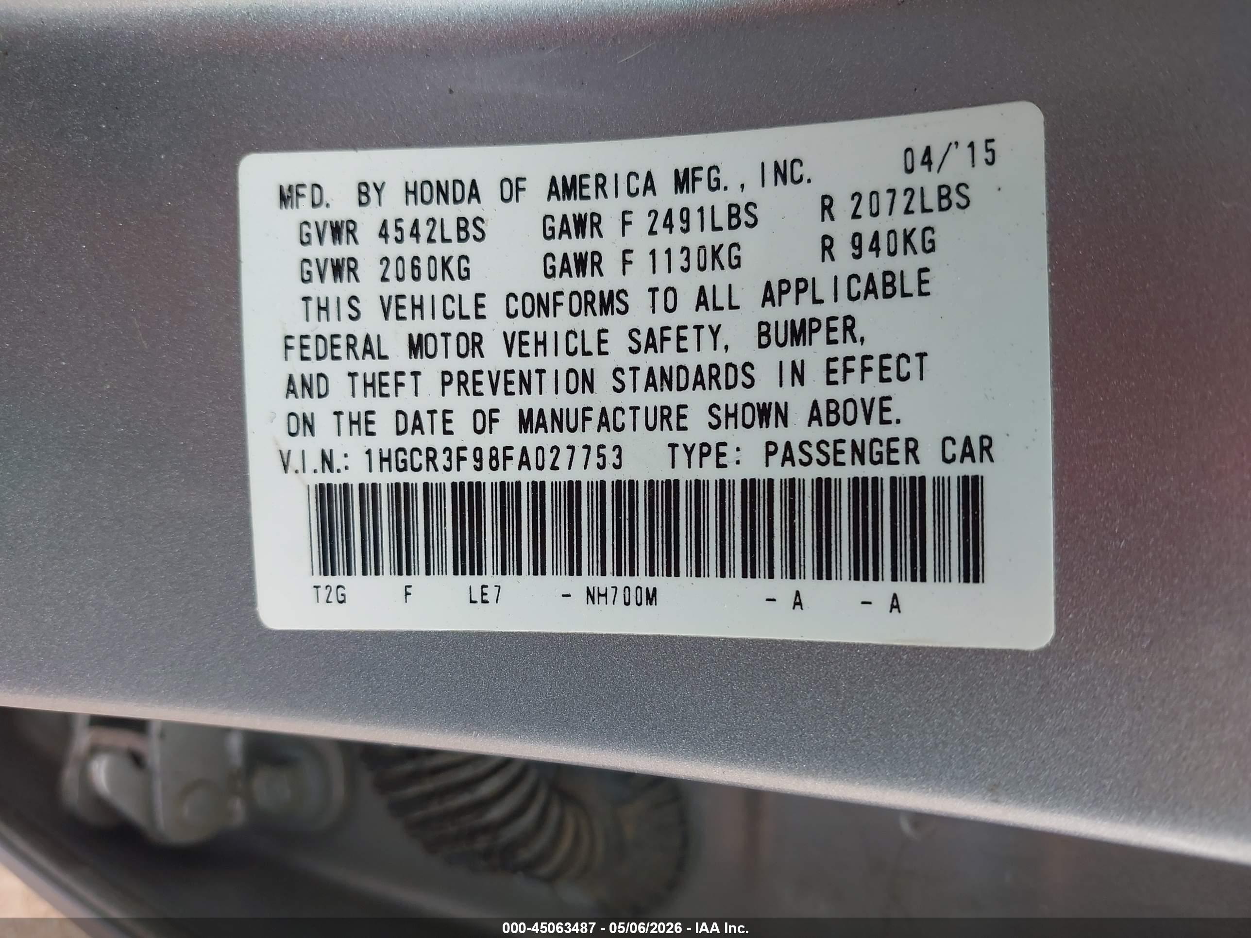 HONDA ACCORD image 9
