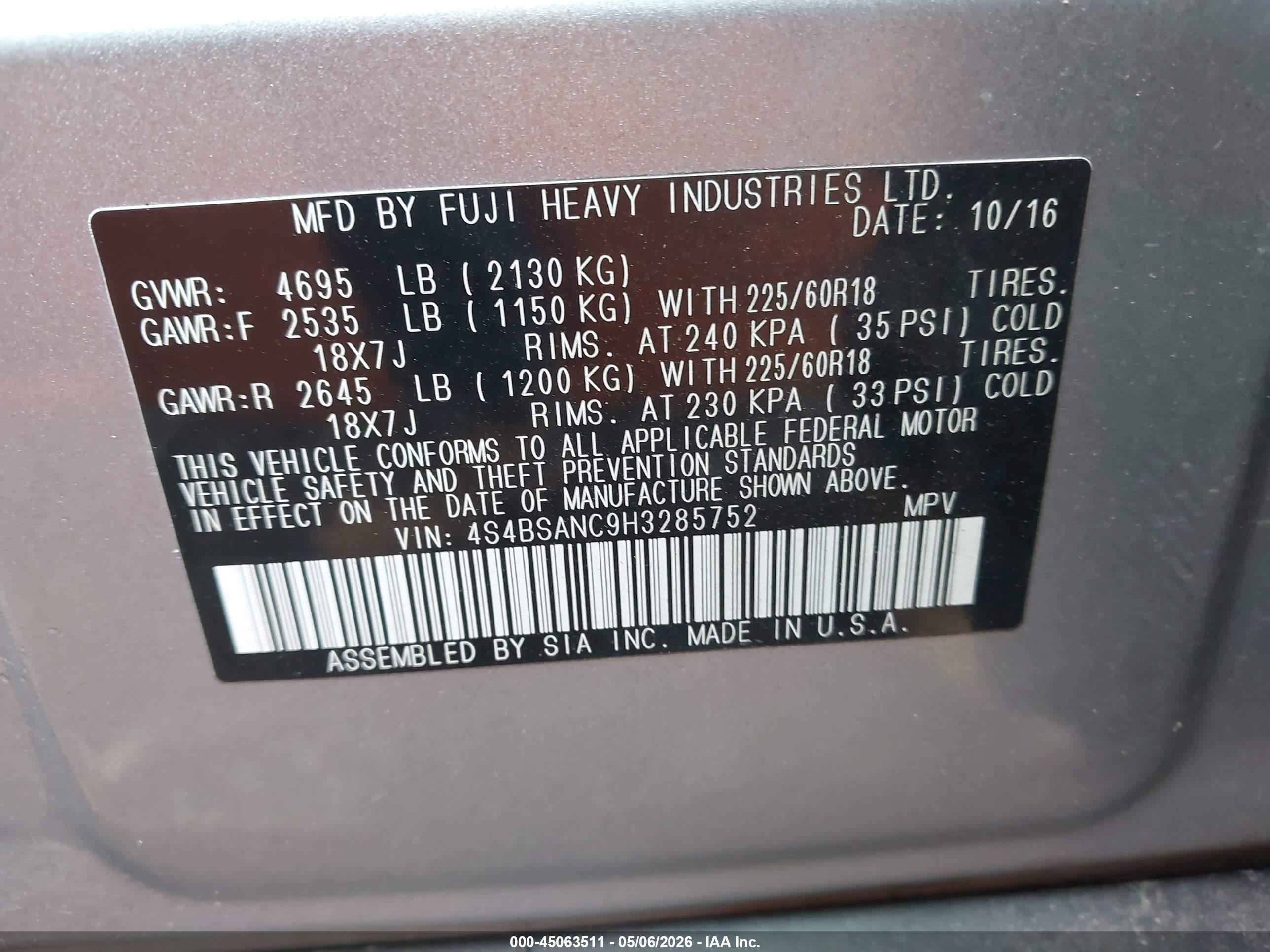 SUBARU OUTBACK image 9
