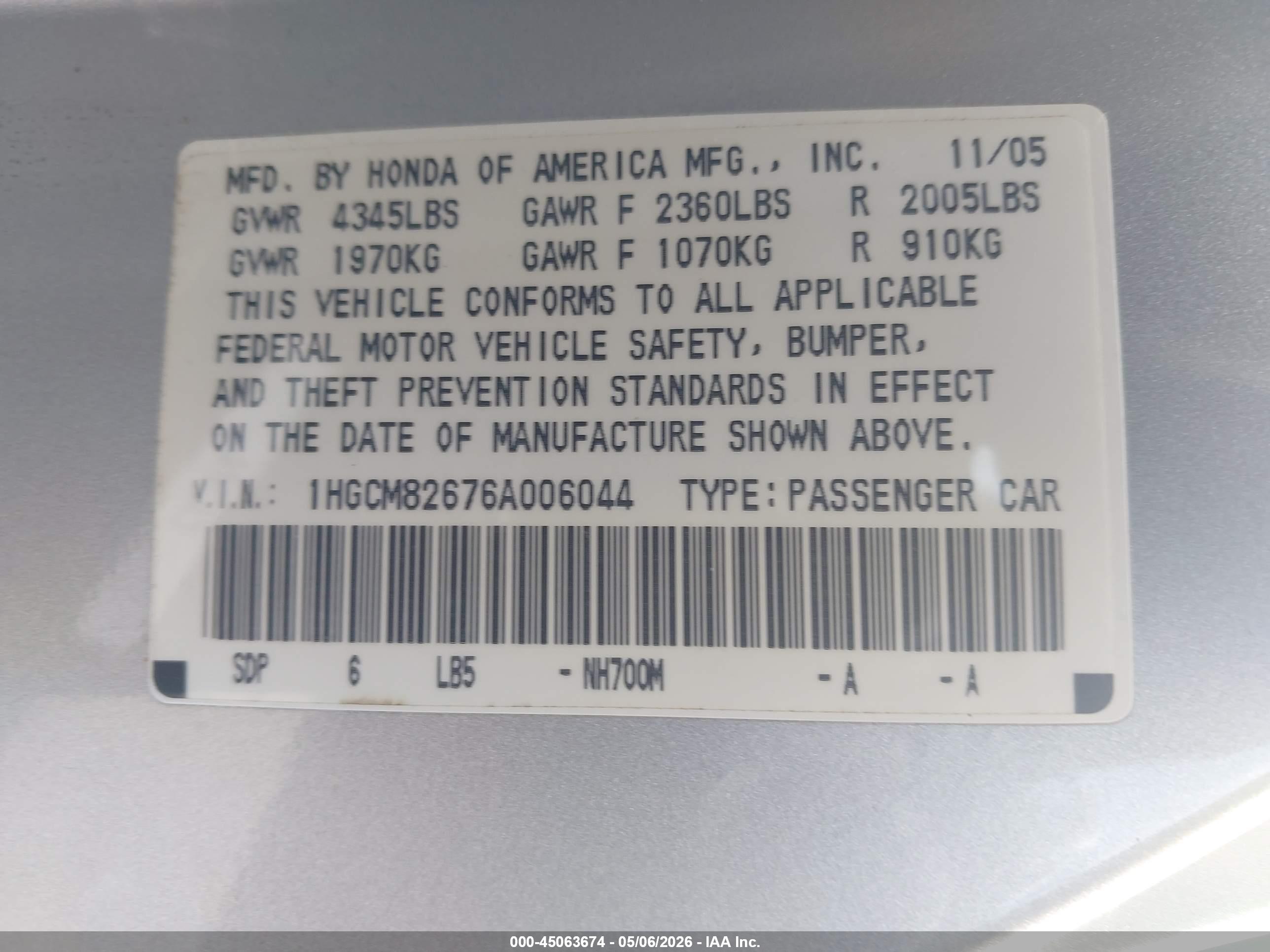 HONDA ACCORD image 9