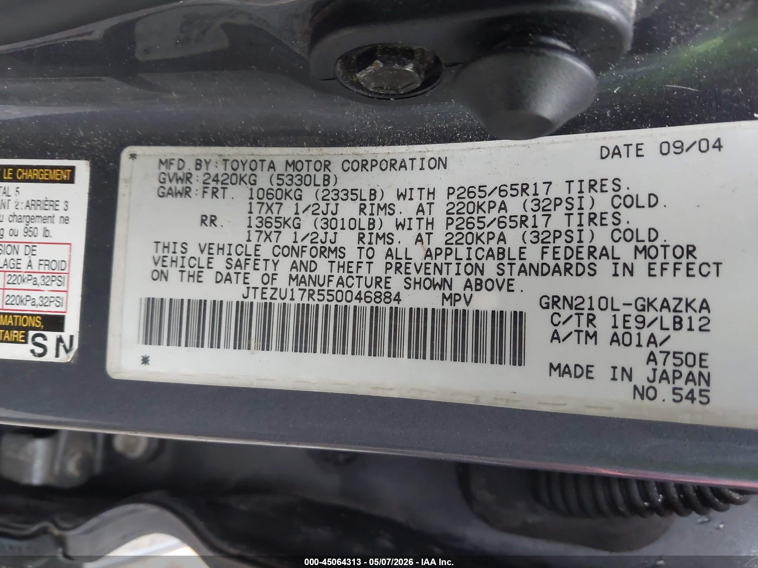 TOYOTA 4RUNNER image 9
