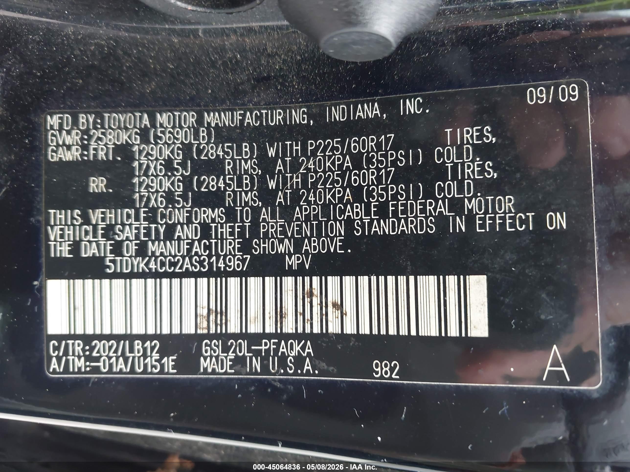 TOYOTA SIENNA image 9