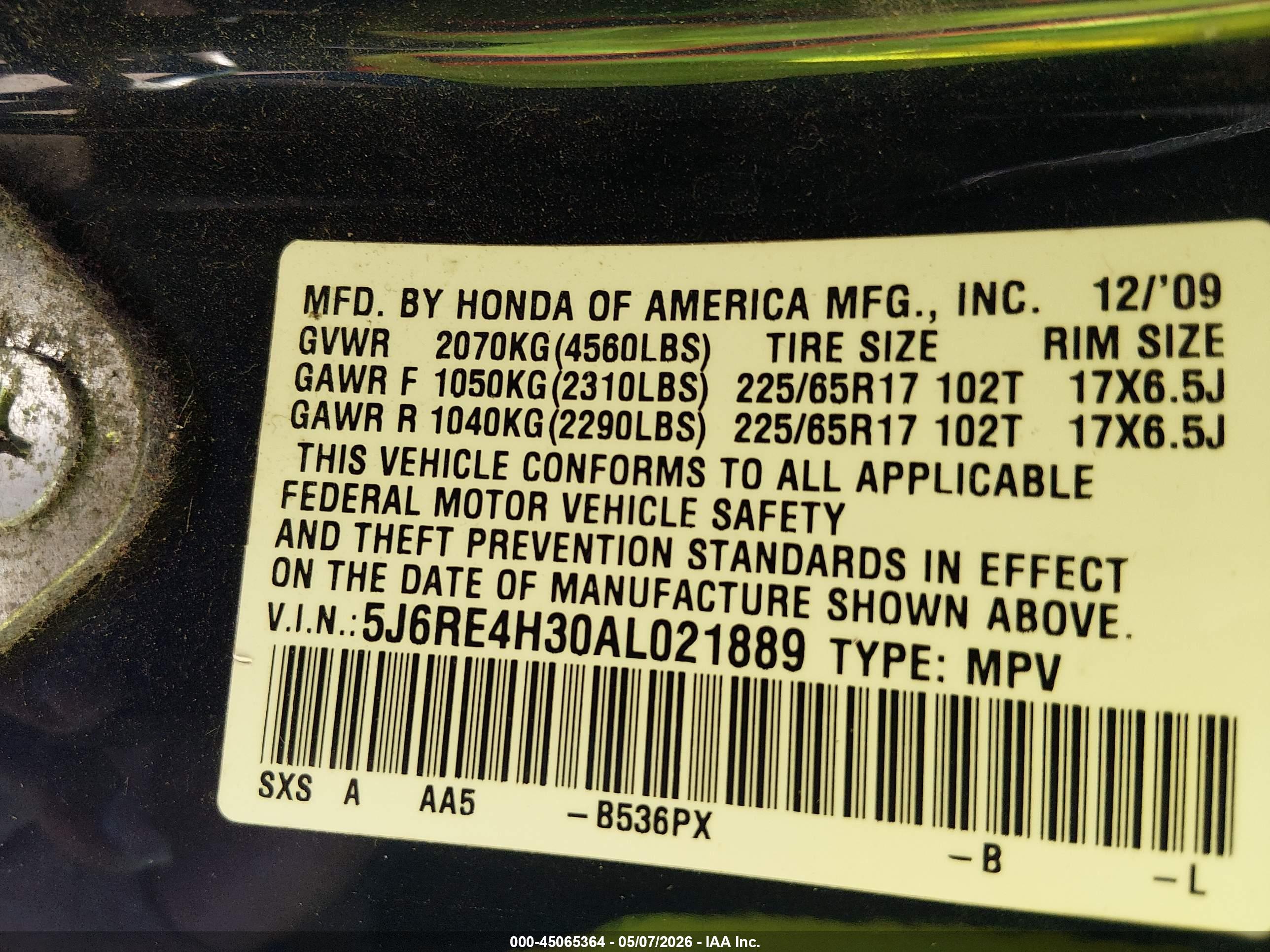 HONDA CR-V image 9