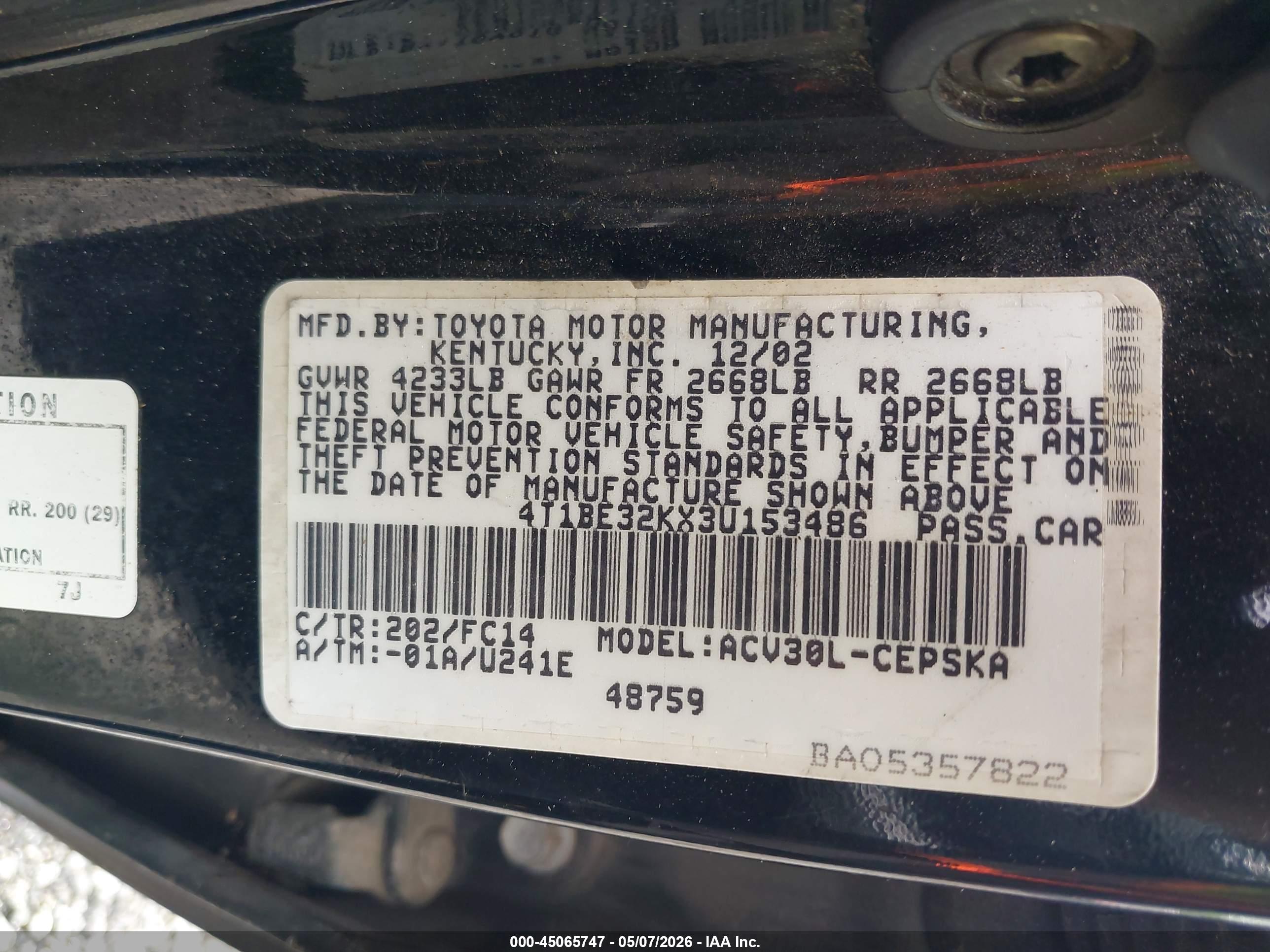 TOYOTA CAMRY image 9