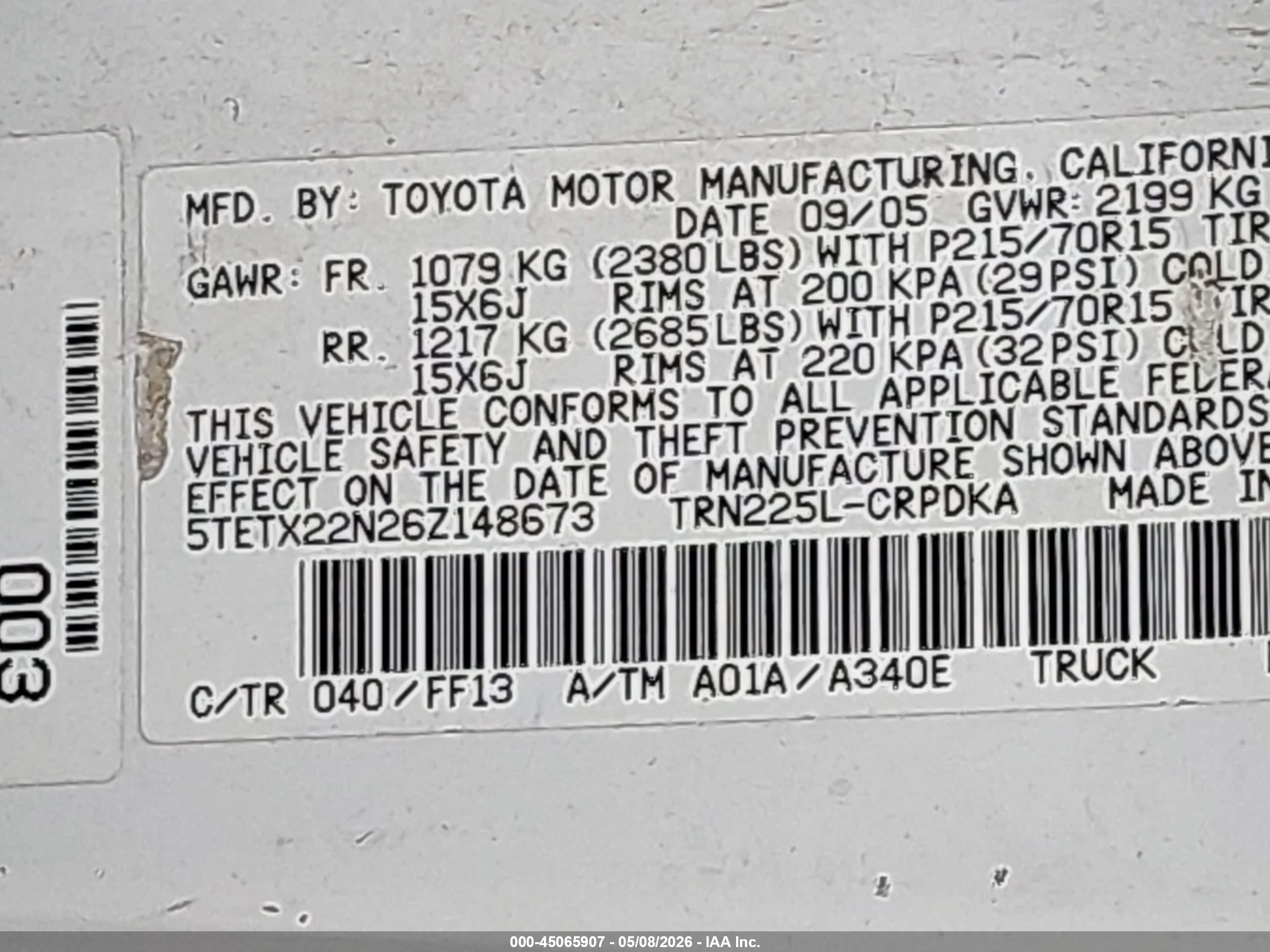 TOYOTA TACOMA image 9